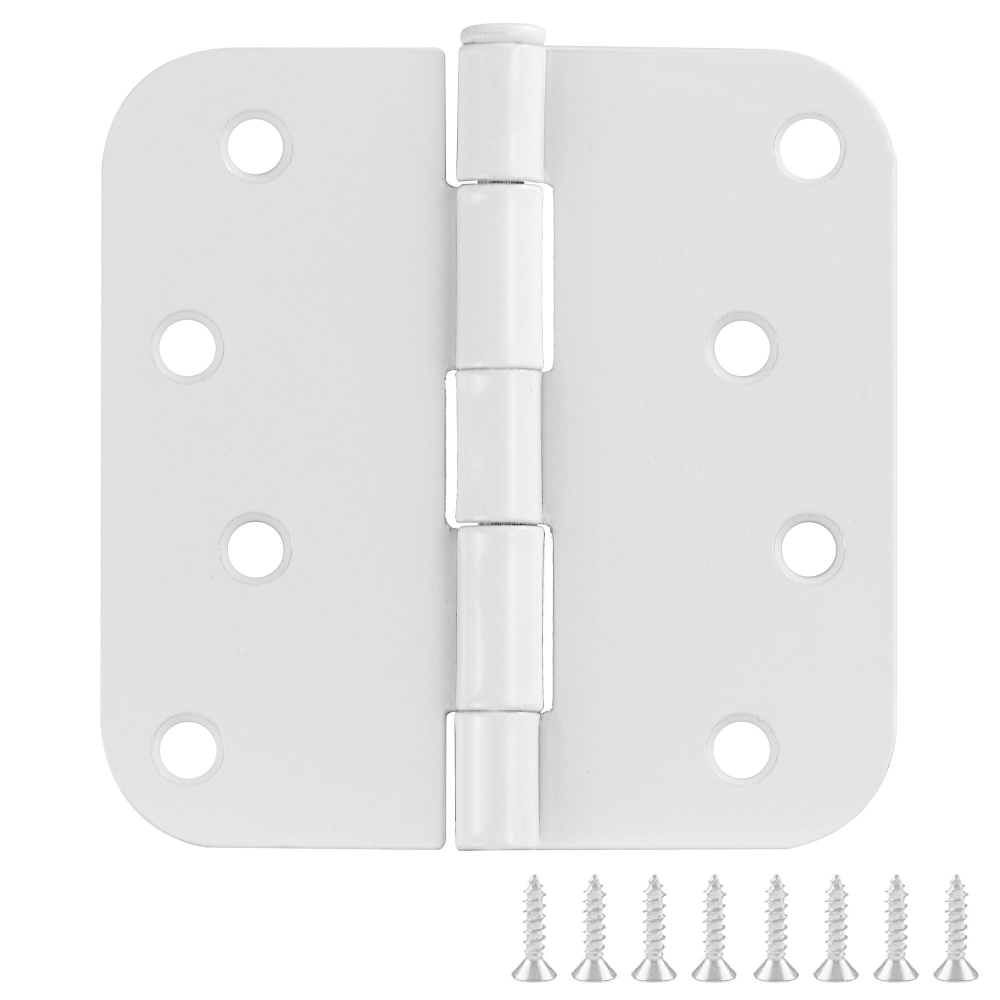 White Painted Steel Butterfly Door Hinges 4-inch 9-Pack