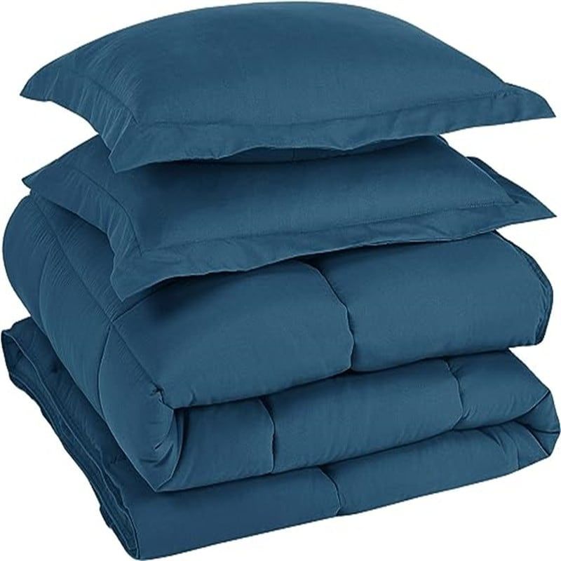 Teal Queen Brushed Polyester Down Alternative Comforter Set