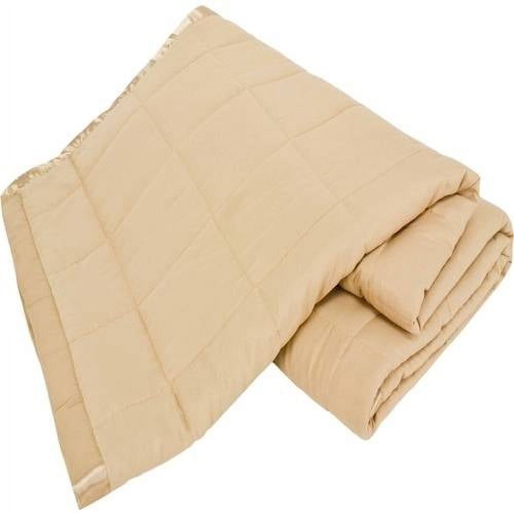 Tan Full Size Reversible Polyester Down Alternative Blanket
