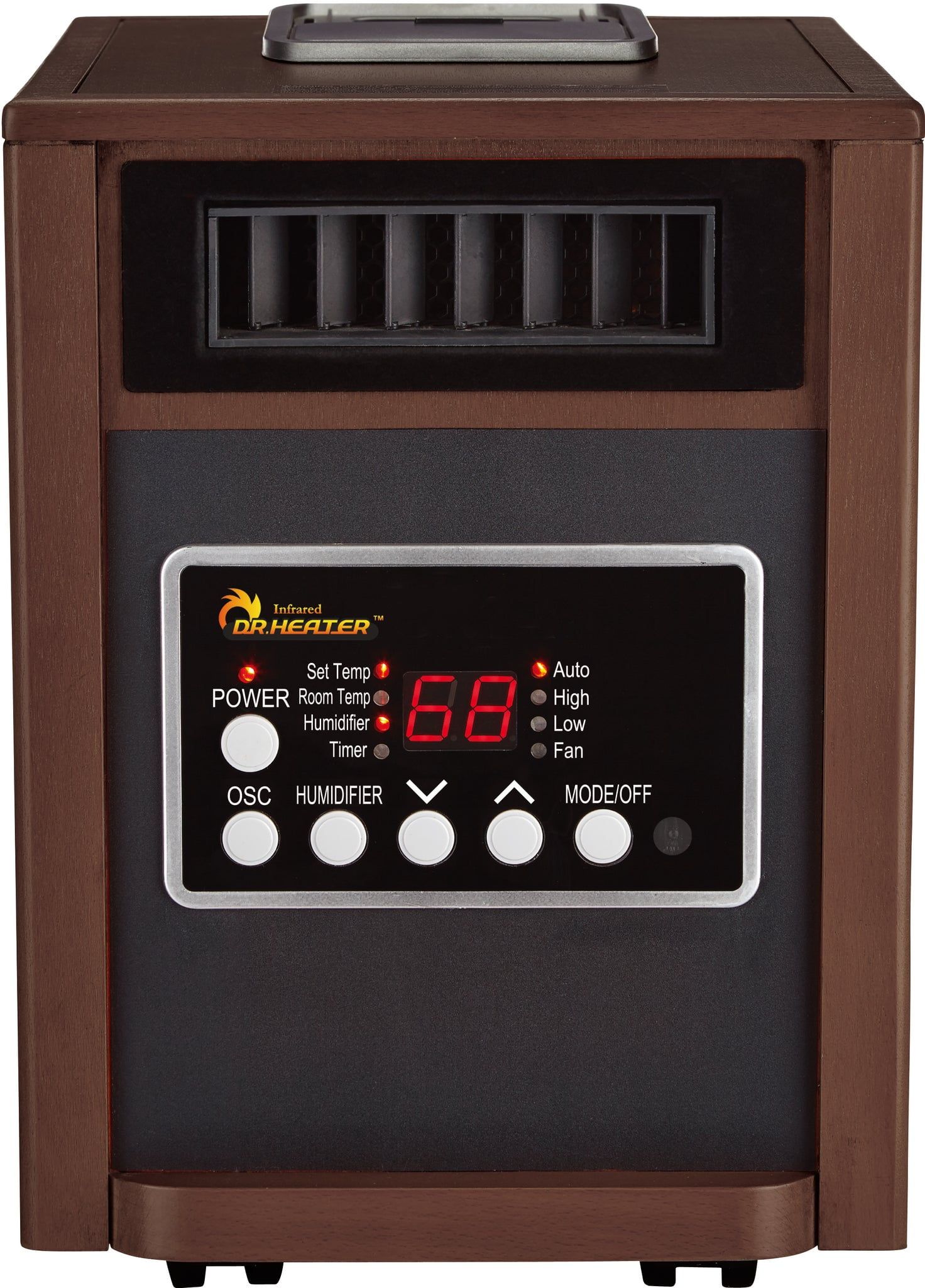 Walnut Electric Infrared Heater with Humidifier and Fan