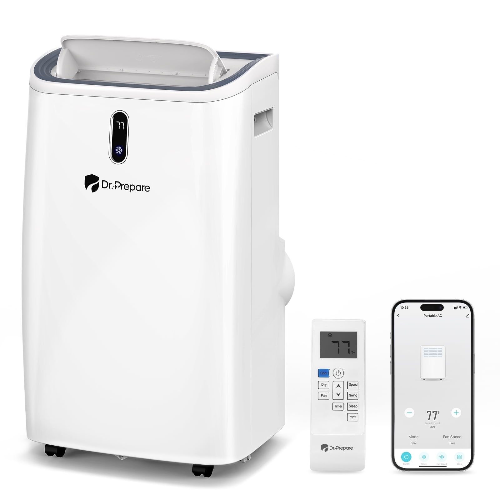 Dr. Prepare 14000 BTU White Portable Air Conditioner with Remote