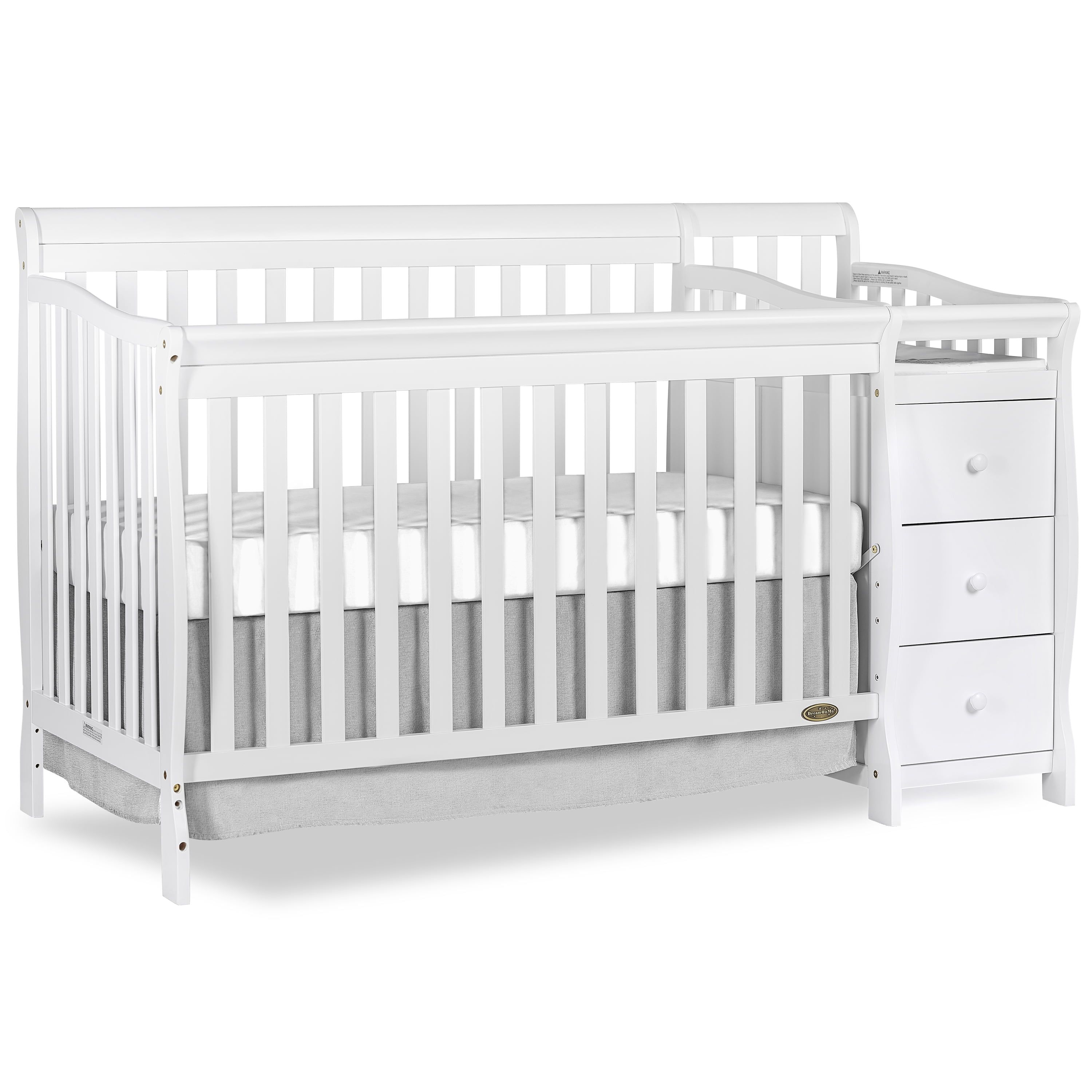 White Pine 5-in-1 Convertible Crib with Changer