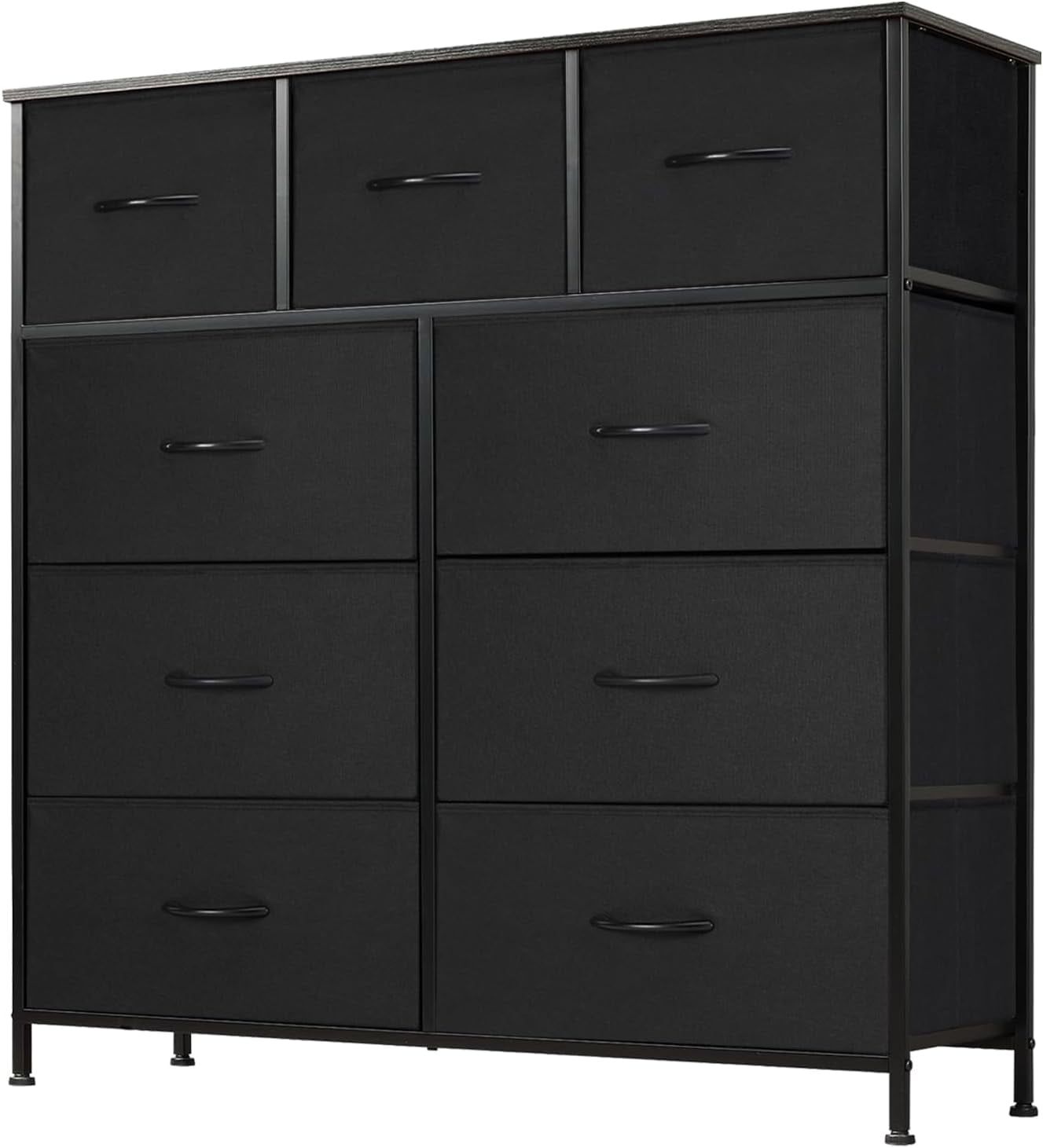 Black Vertical Nursery Dresser with Extra Deep Drawers