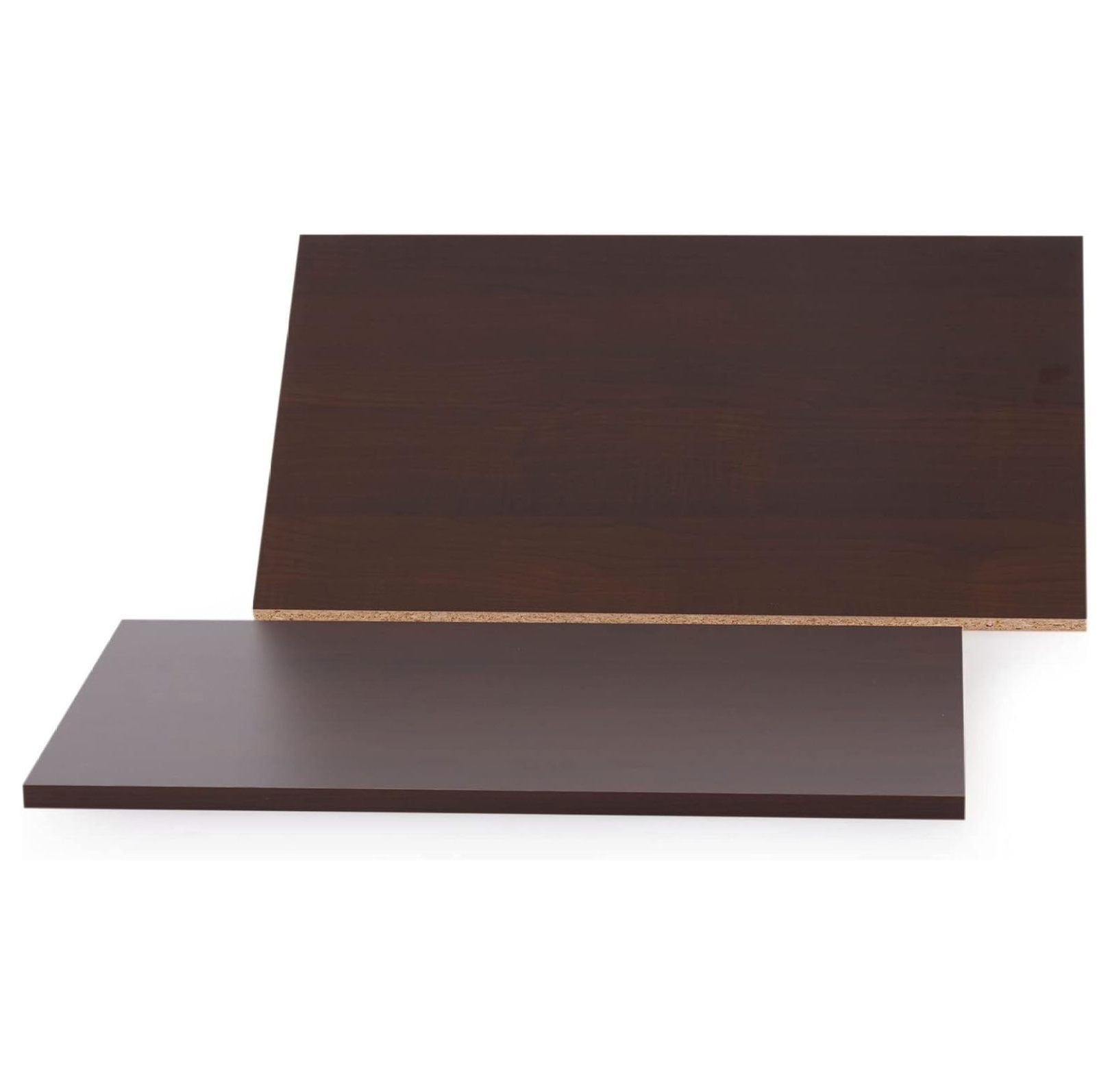 Truffle Brown 24-Inch Adjustable Laminate Closet Shelves