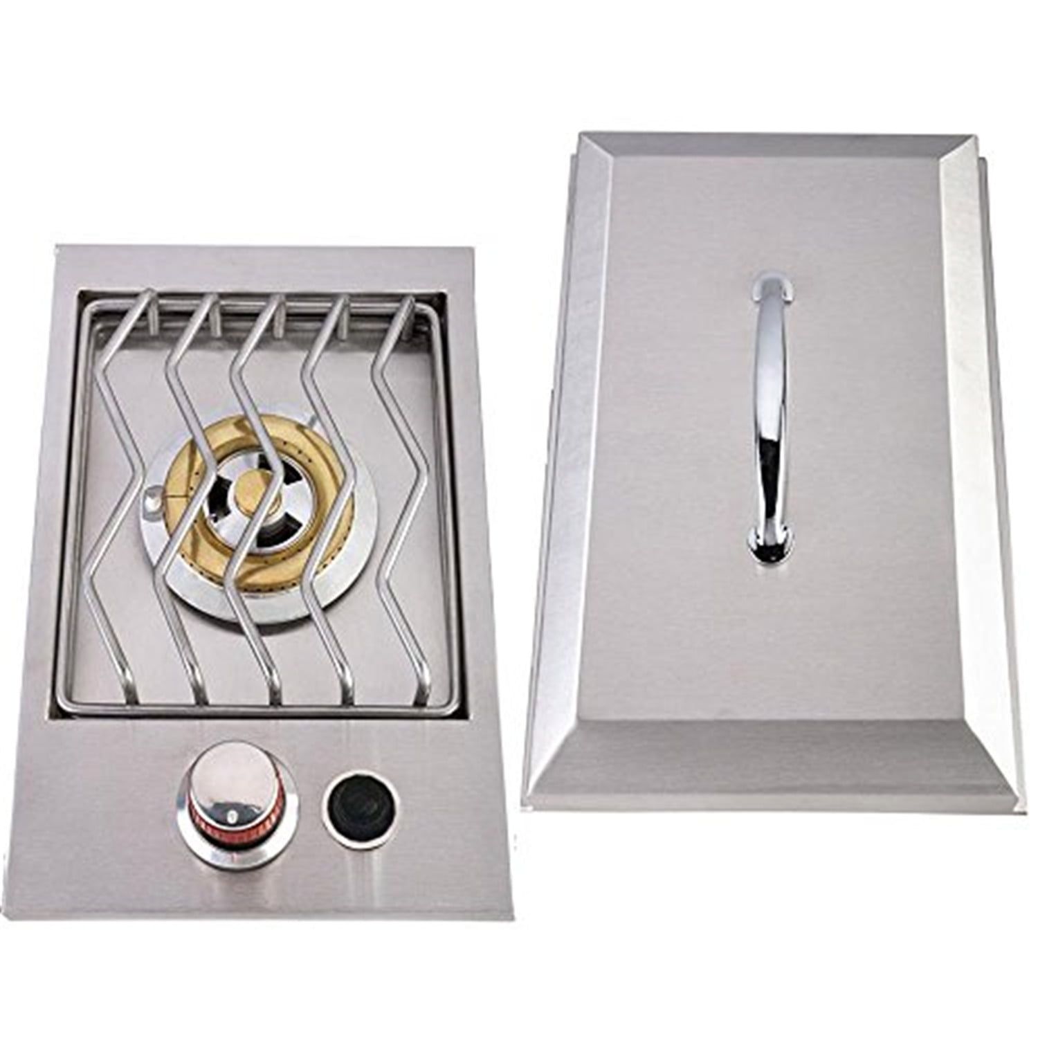 Stainless Steel Drop-In Single Side Burner with Brass Burner