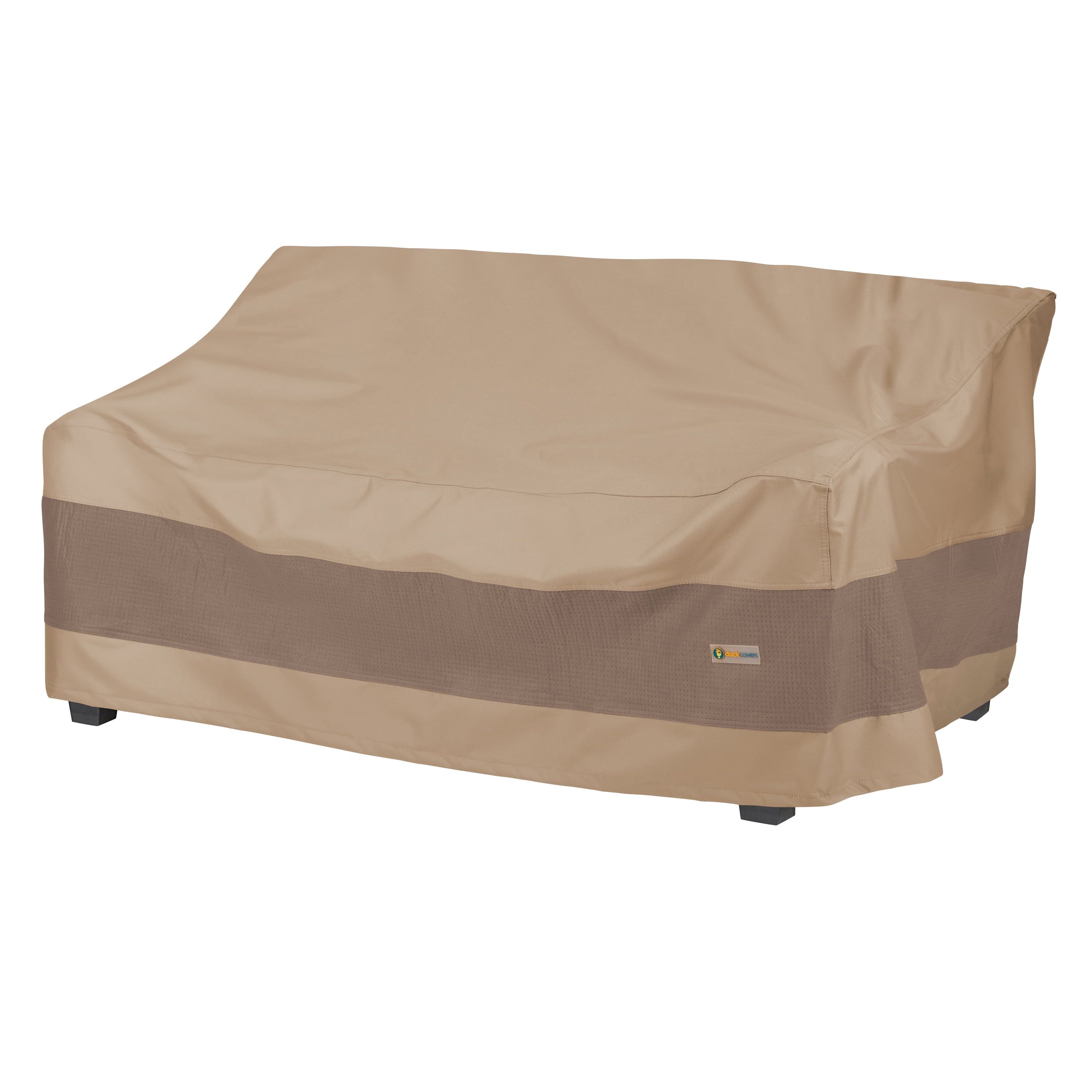 Elegant Waterproof 79 Inch Beige and Brown Patio Sofa Cover