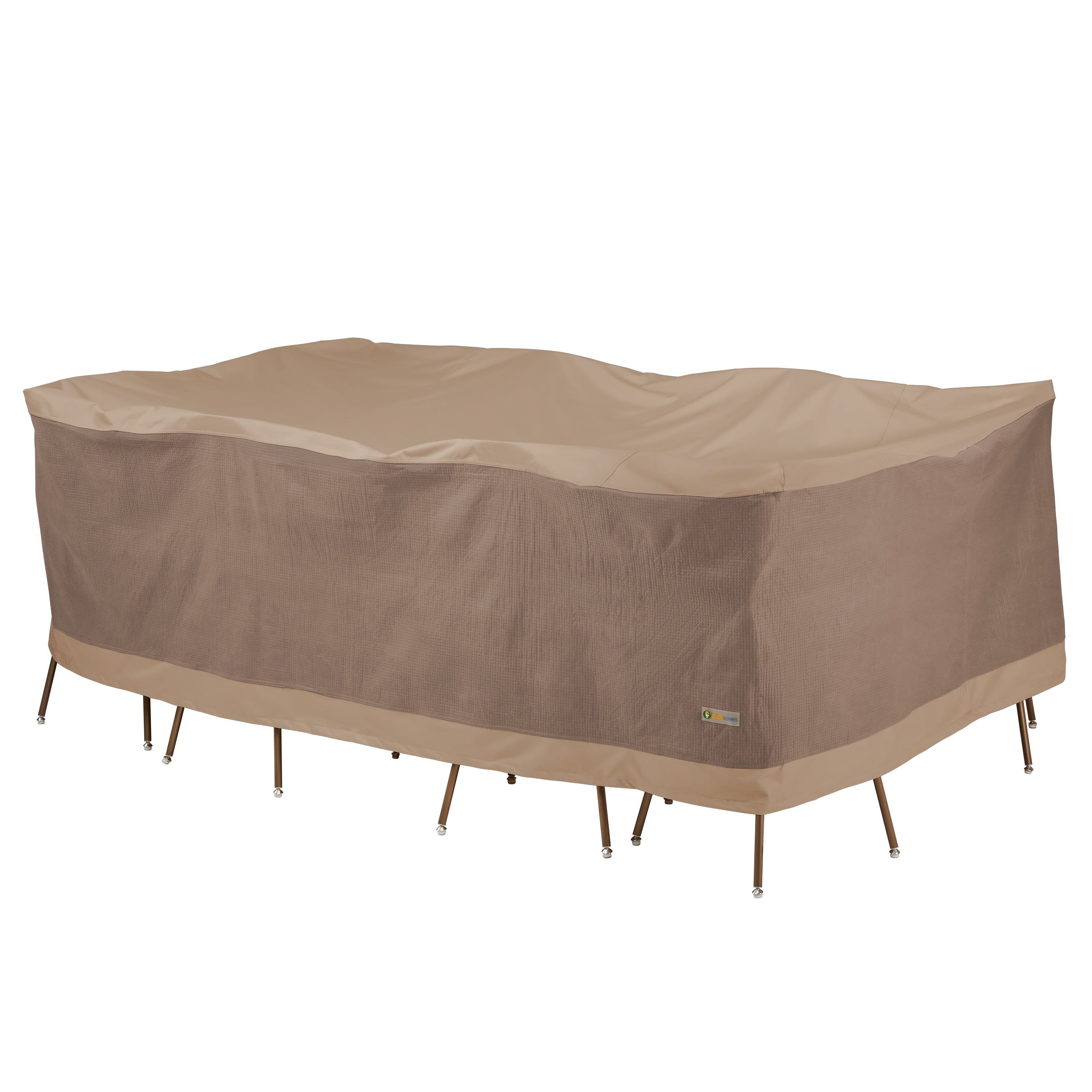 Elegant Beige and Brown Waterproof Patio Table Cover