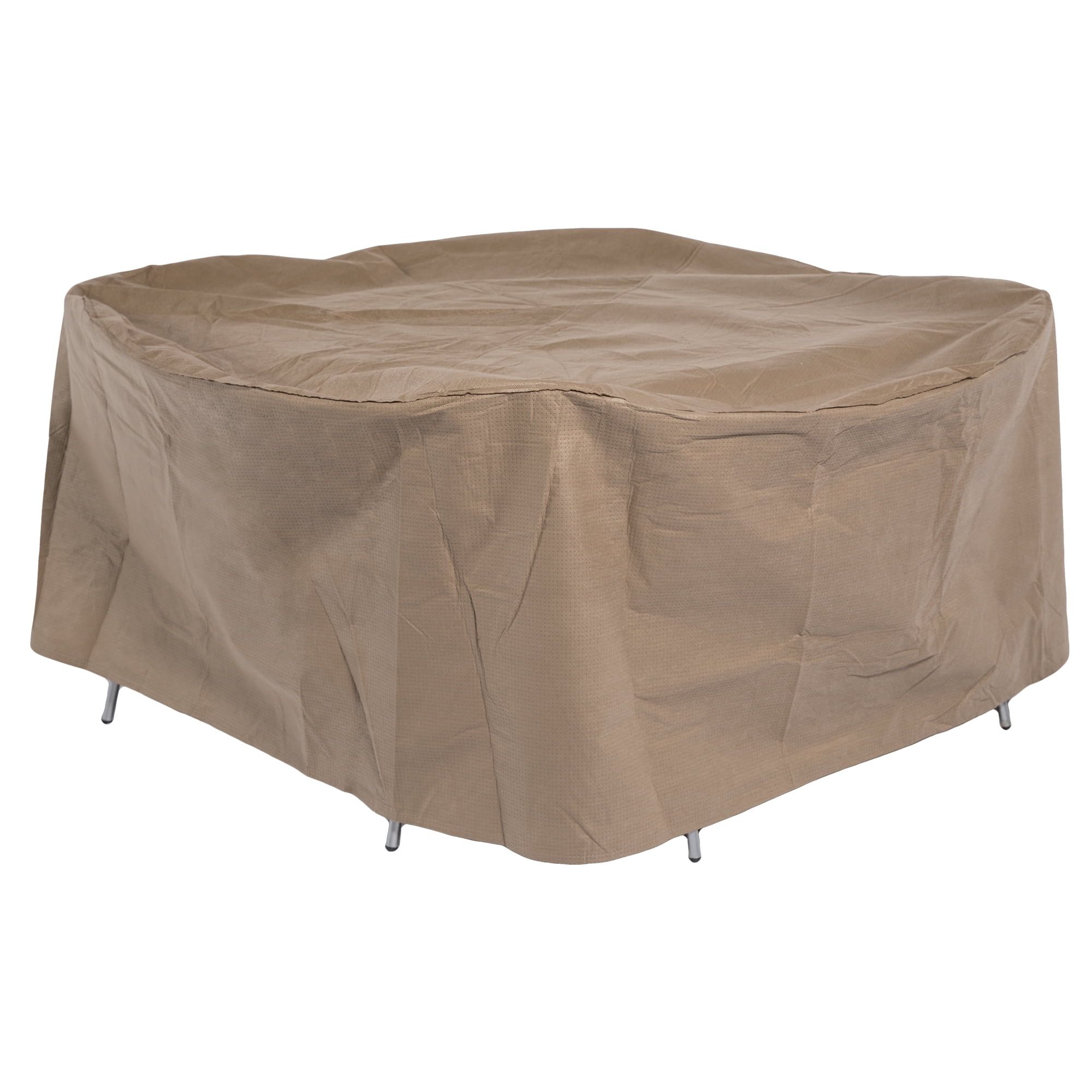 Latte Water-Resistant 76 Inch Round Patio Table & Chair Cover