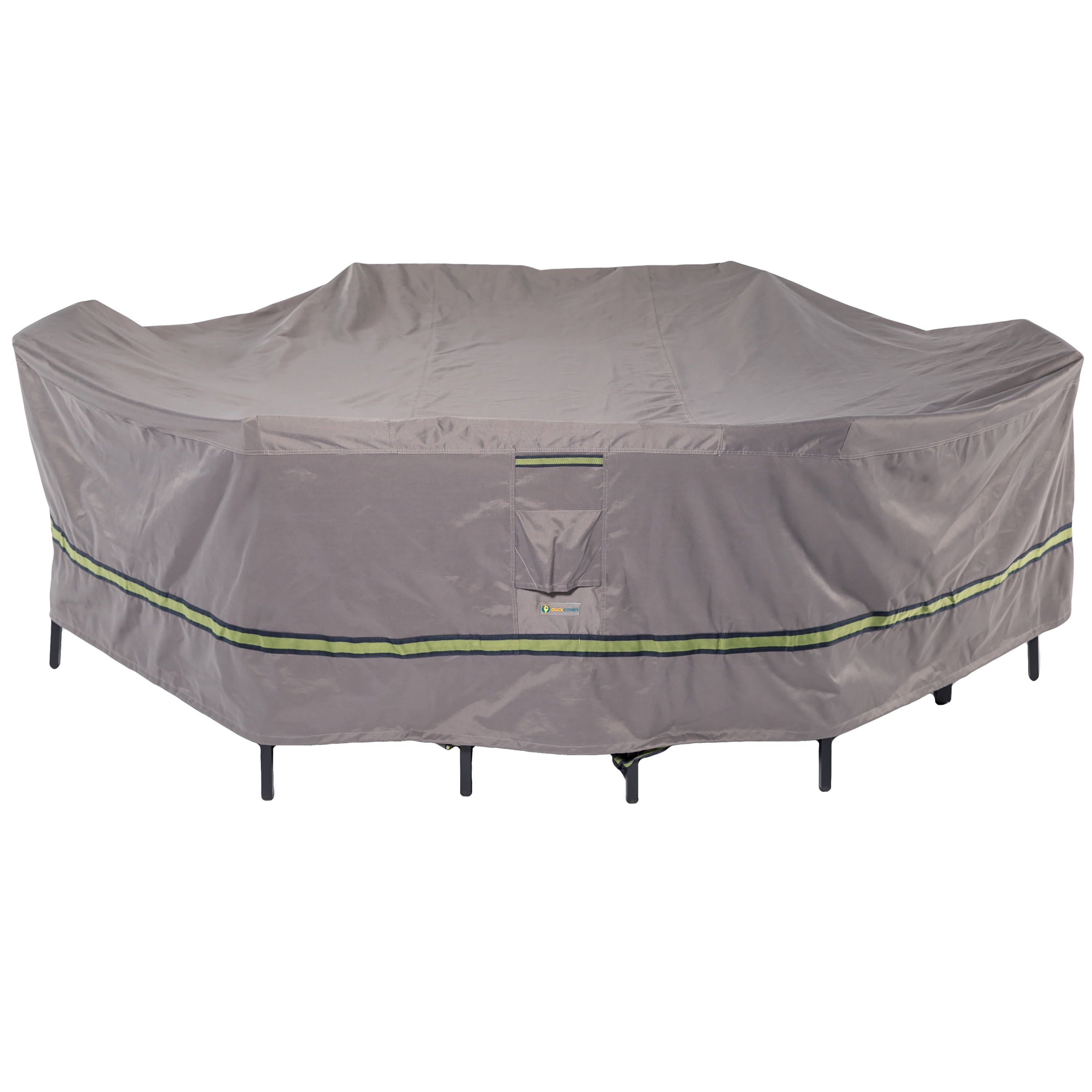 96 Inch Gray Waterproof Rectangular/Oval Patio Table Cover