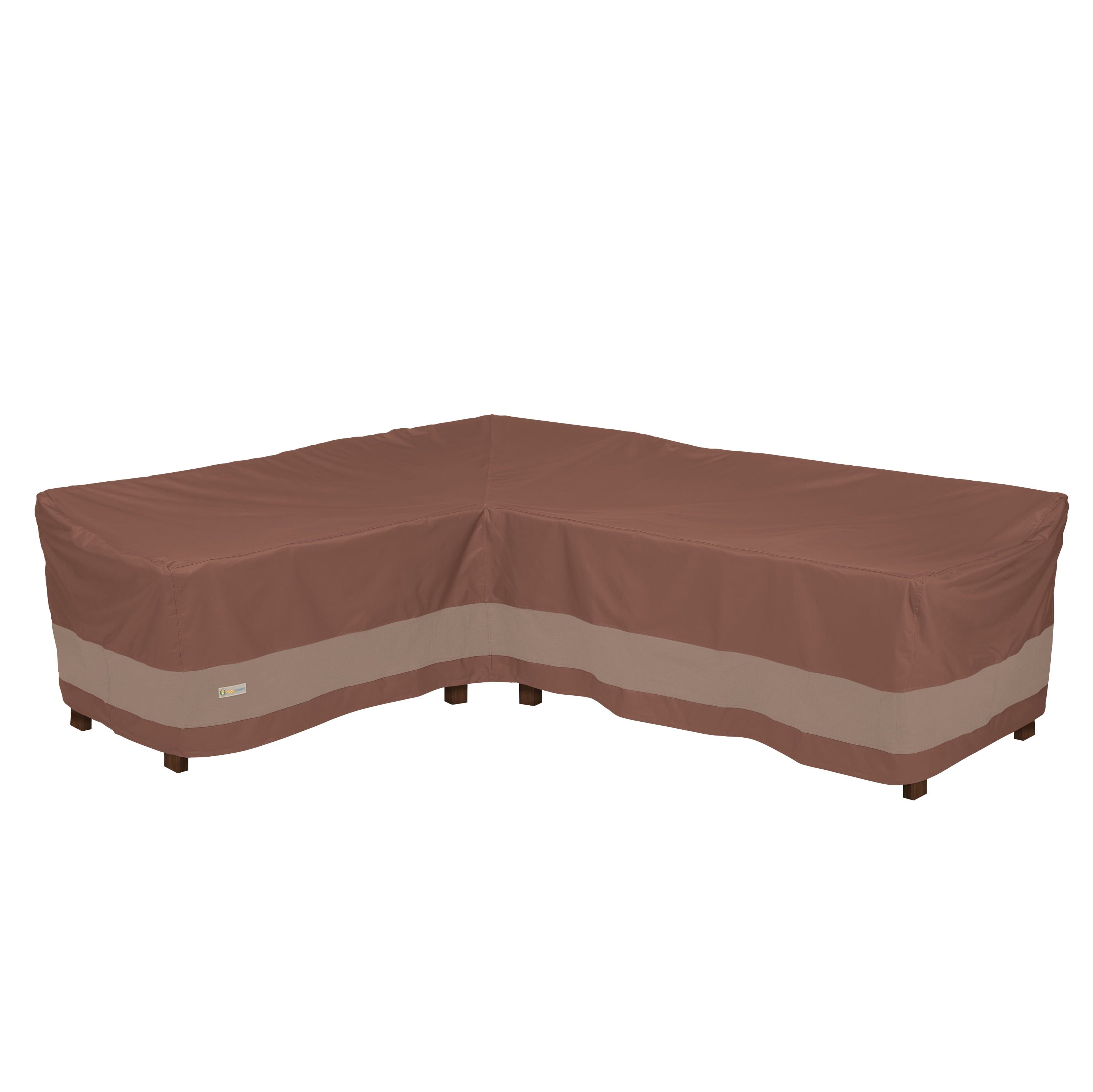 Mocha Cappuccino Waterproof Patio Sectional Sofa Cover