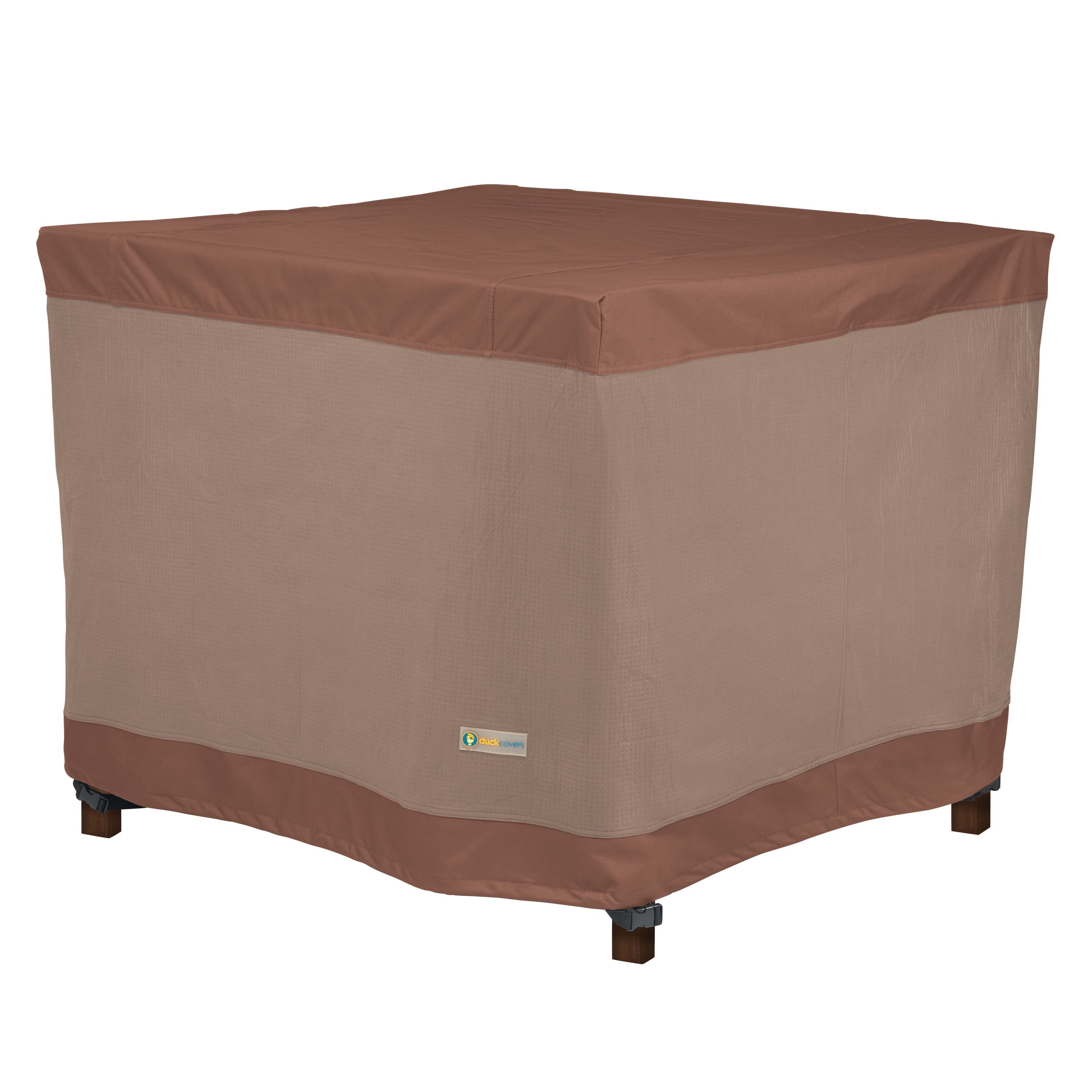 Beige and Mocha 60 Inch Waterproof Square Table Cover