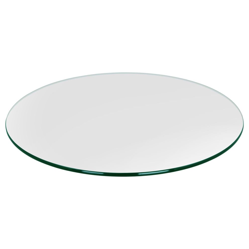 20'' Clear Tempered Glass Round Table Top with Polished Edge