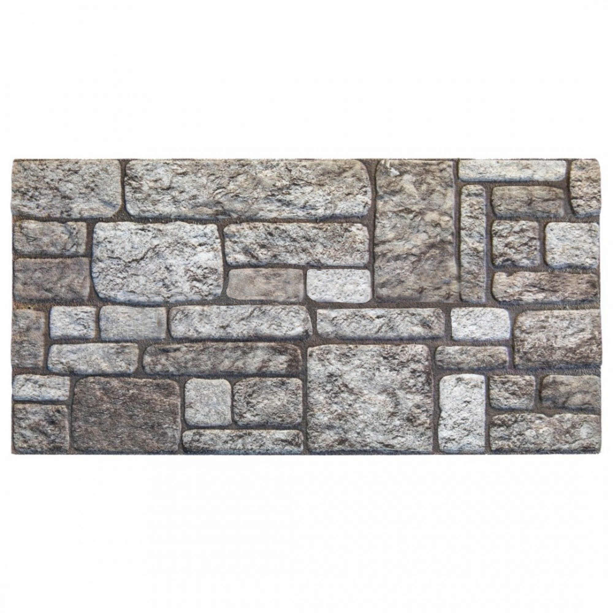 Gray Stone Look 3D Styrofoam Wall Panel Sample, 10 x 10 in.