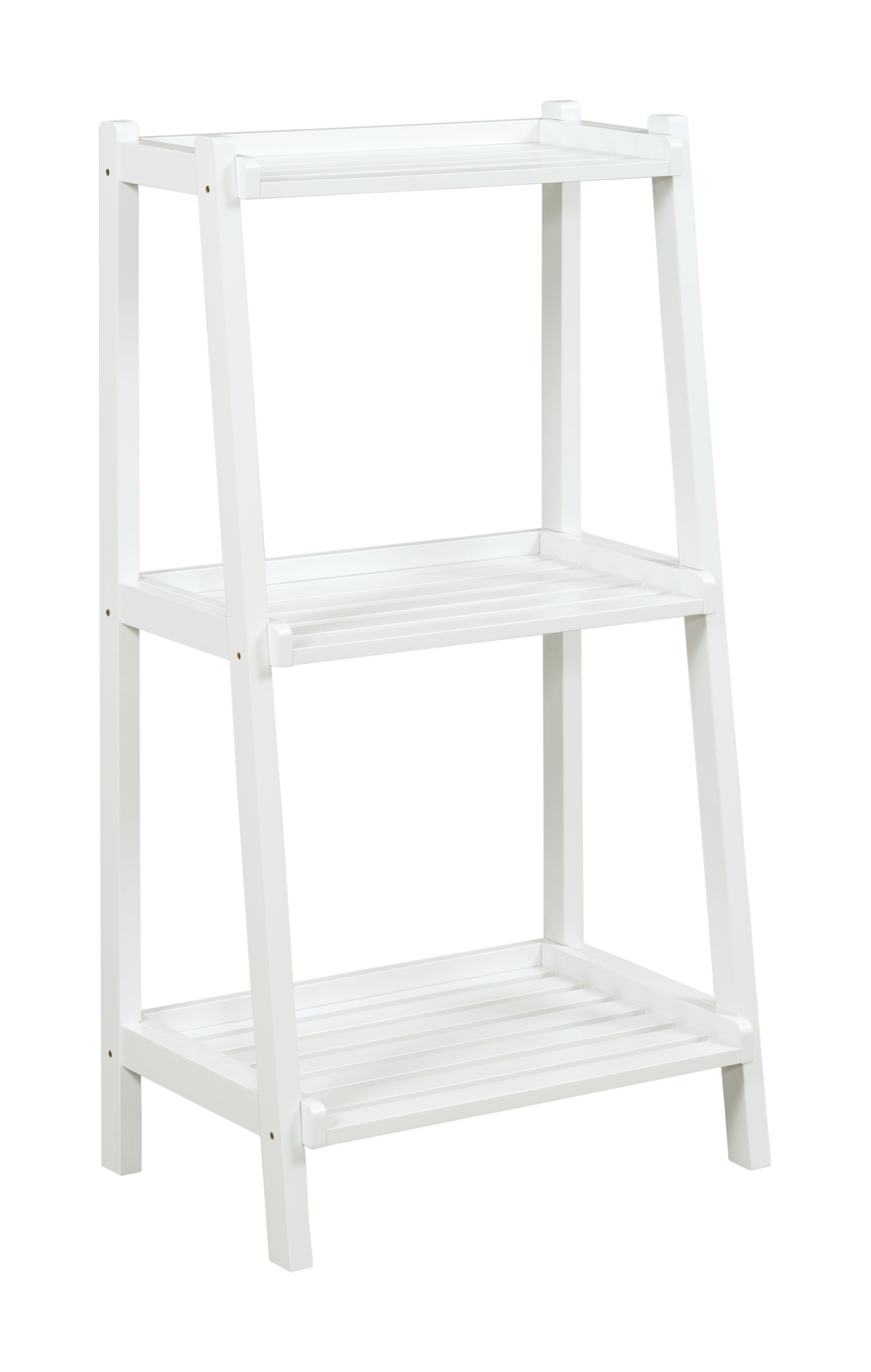 Birchwood Transitional 3-Tier White Ladder Bookshelf