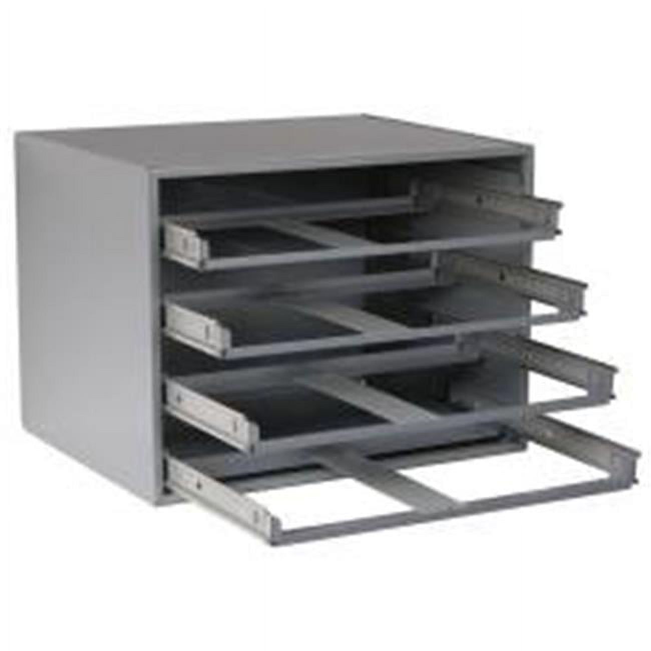 Durham Gray Steel 4-Drawer Industrial Slide Rack