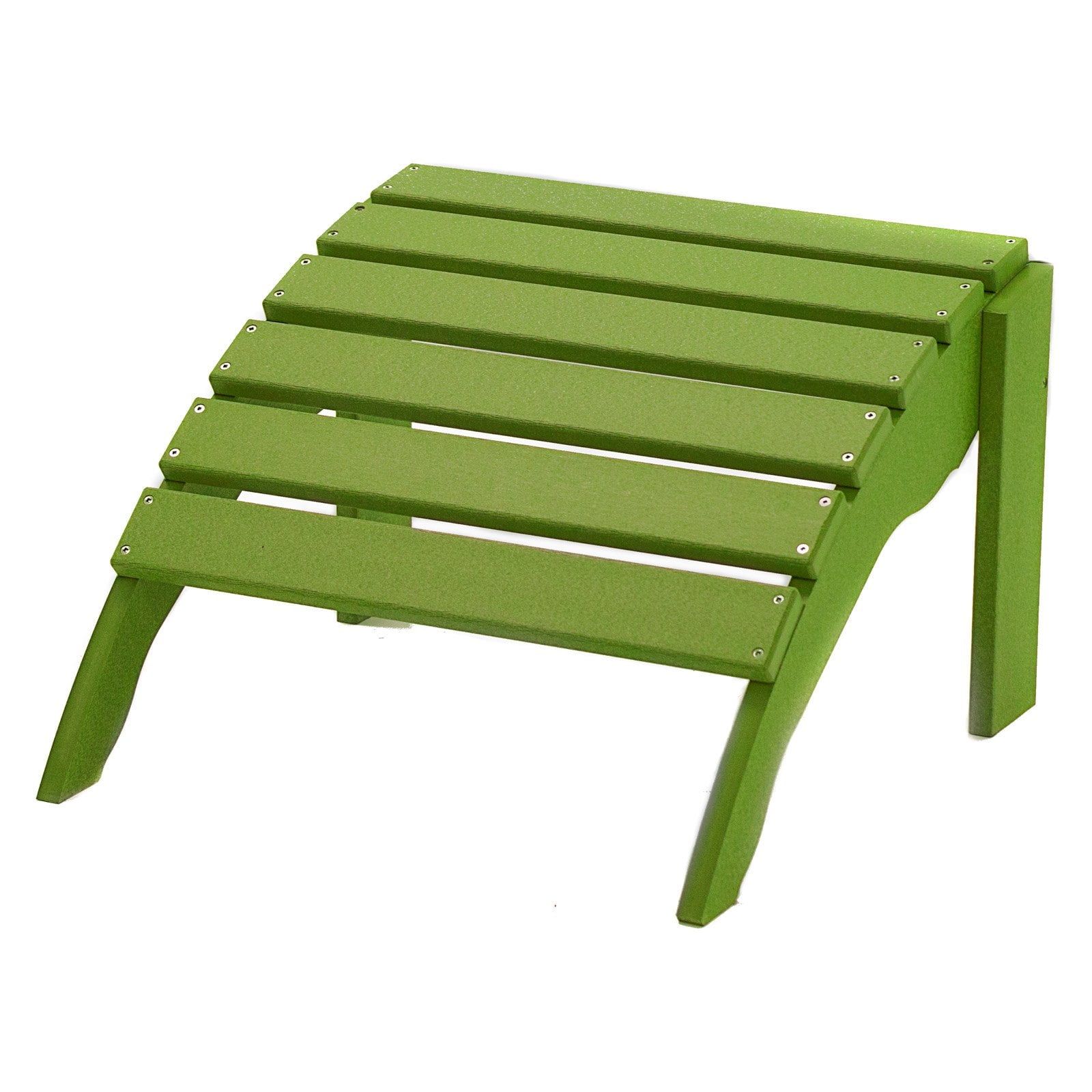 Lime Green Recycled Plastic Adirondack Ottoman