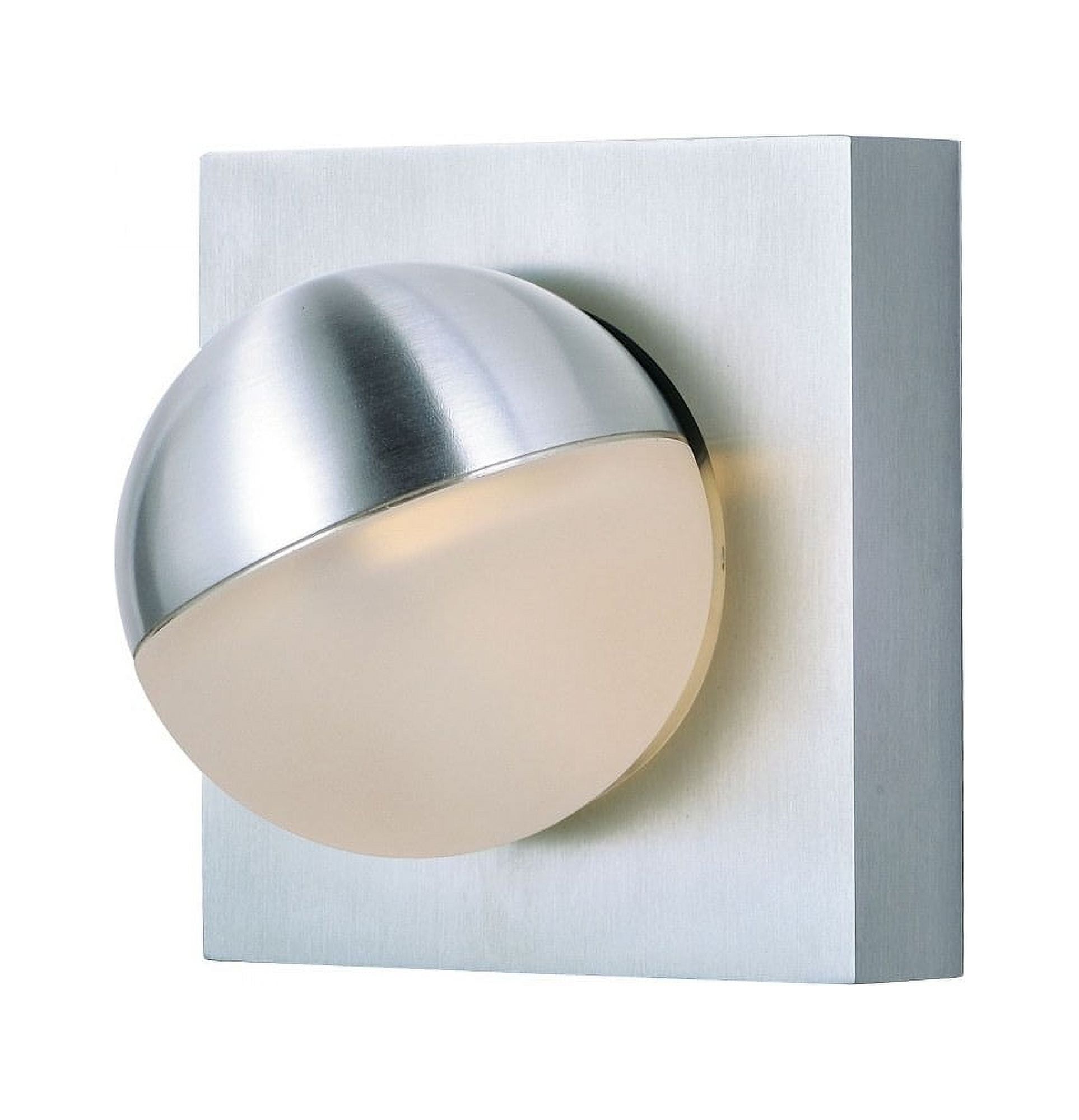 Sleek Satin Aluminum 1-Light LED Wall Sconce with Dimmable Feature