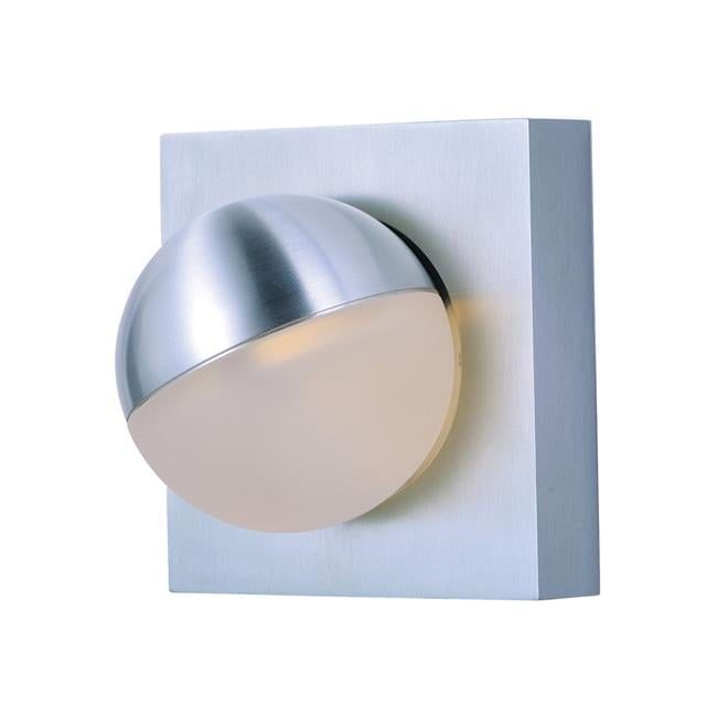 Sleek Satin Aluminum 1-Light LED Wall Sconce with Dimmable Feature