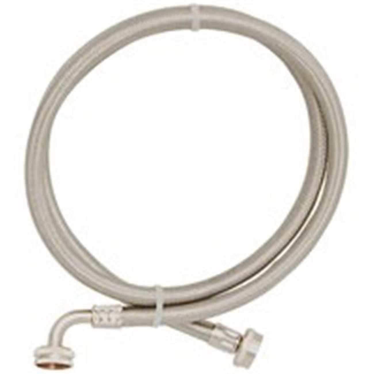 6-Foot Stainless Steel Washing Machine Hose with Brass Fittings