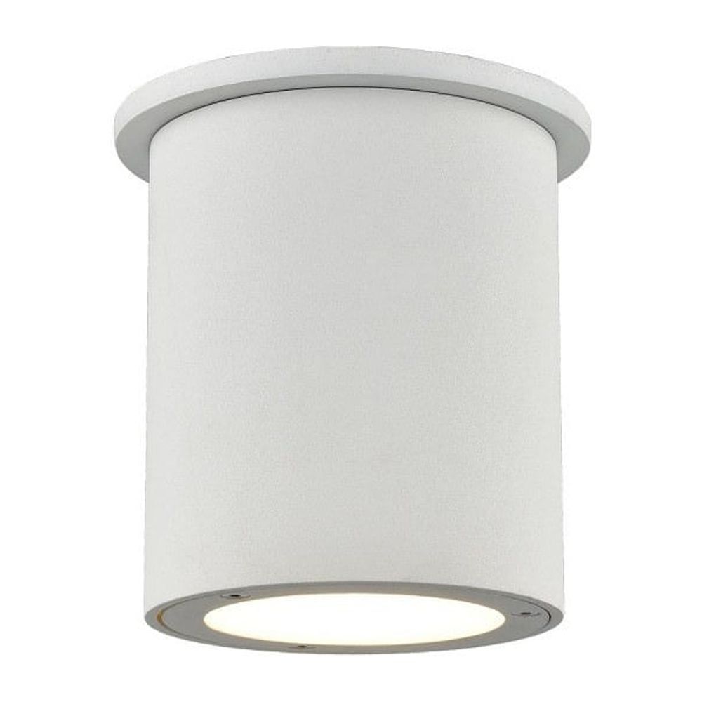 Lamar Sleek White Aluminum LED Indoor/Outdoor Flush Mount