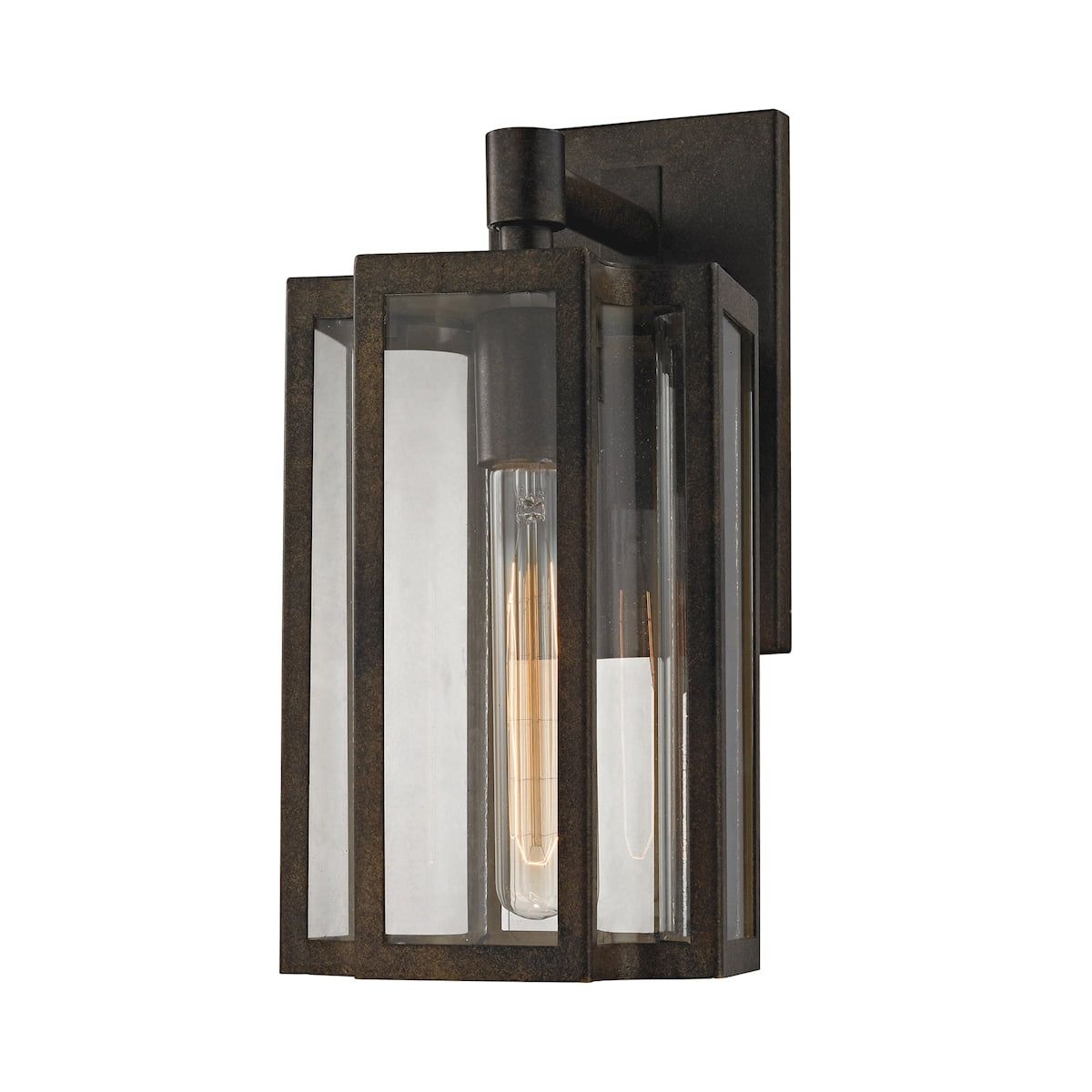 Hazelnut Bronze Dimmable Glass Shade Outdoor Sconce