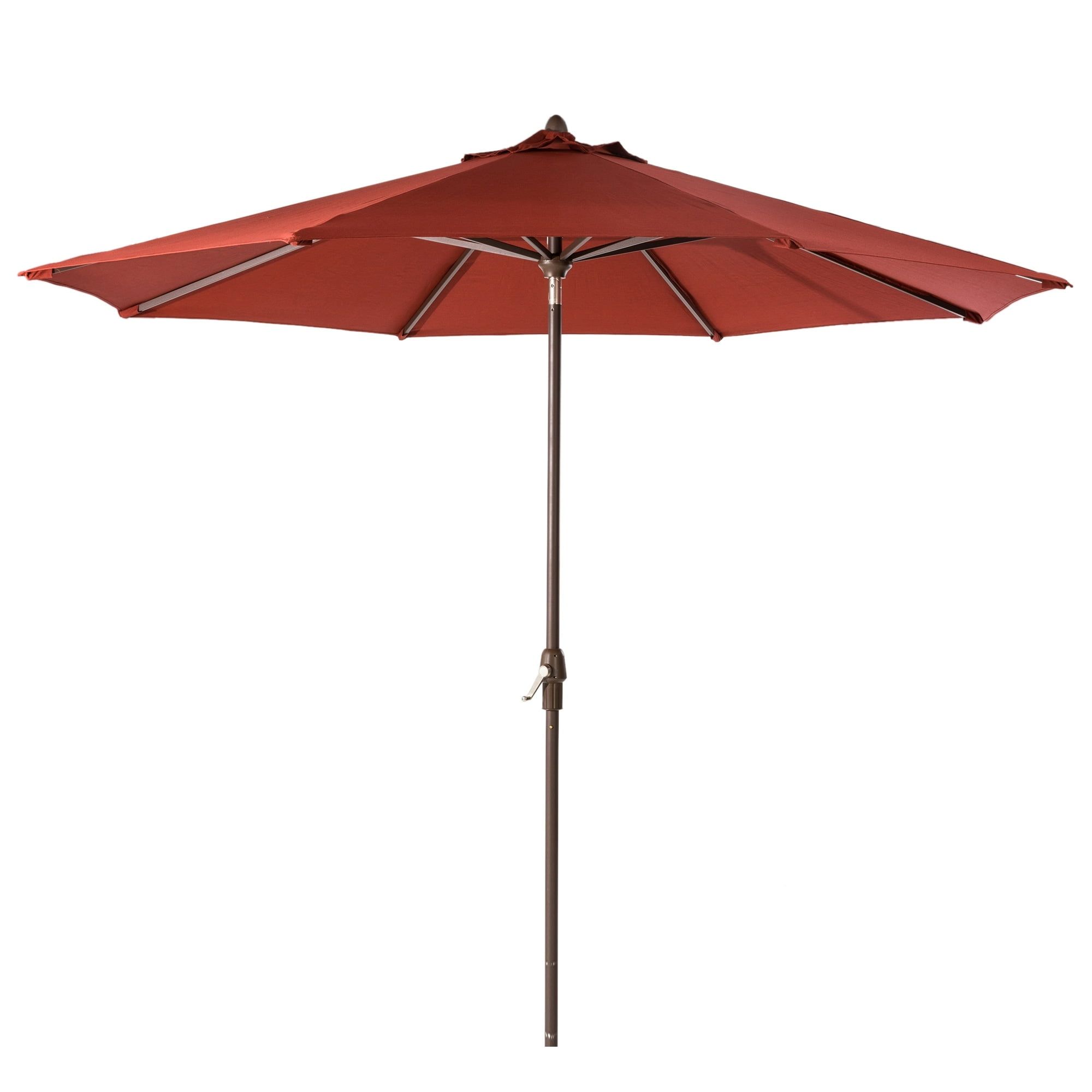 10ft Wine Red Aluminum Patio Umbrella with Tilt Function