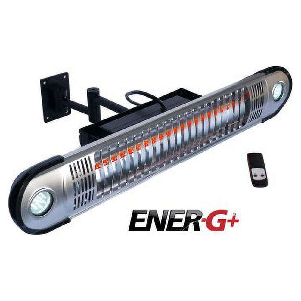 EnerG+ Silver Wall Mounted Infrared Electric Heater with LED & Remote