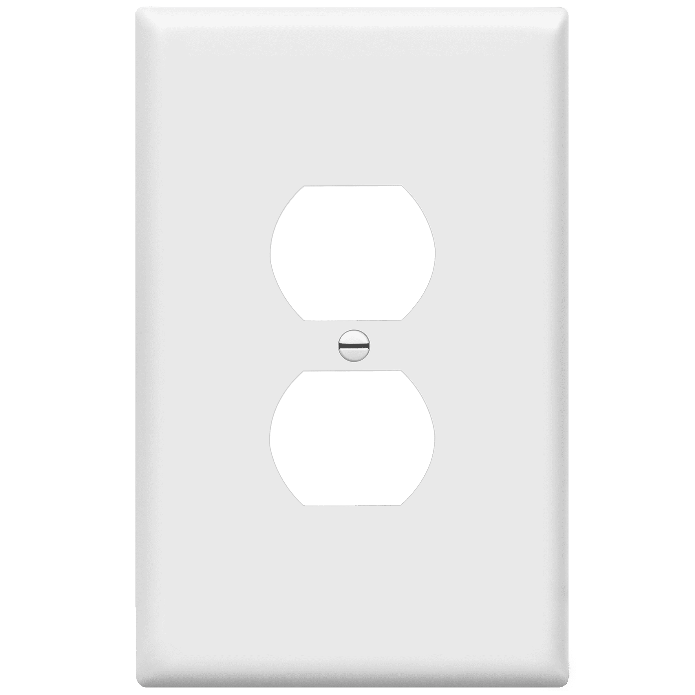 White Oversized Polycarbonate Duplex Wall Plate