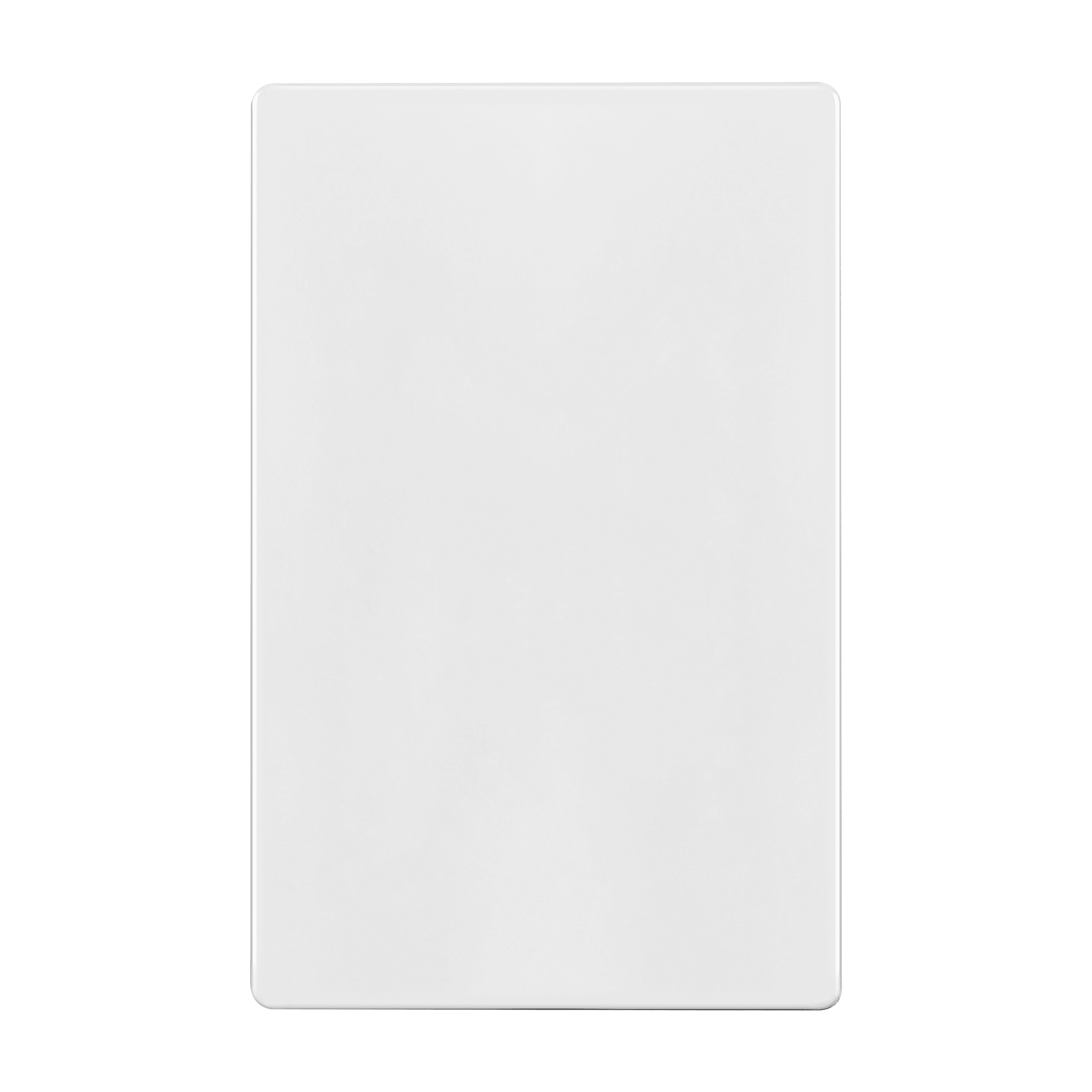 White Screwless 1-Gang Blank Wall Plate