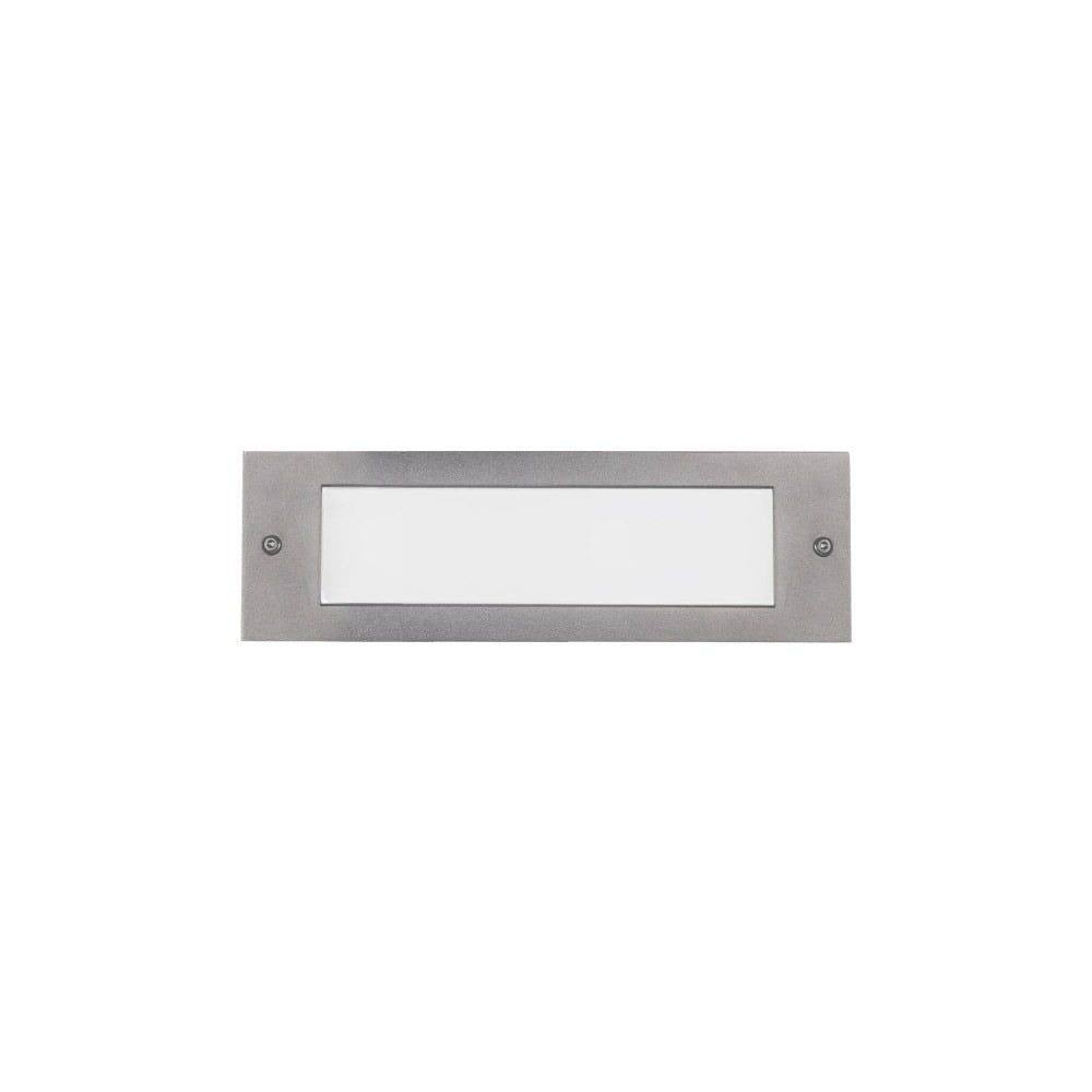 Bristol 9W LED Recessed Outdoor Step Light in Gray Aluminum