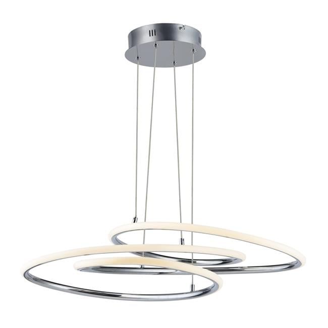 Polished Chrome LED Mini Pendant Light with Silicon Shade