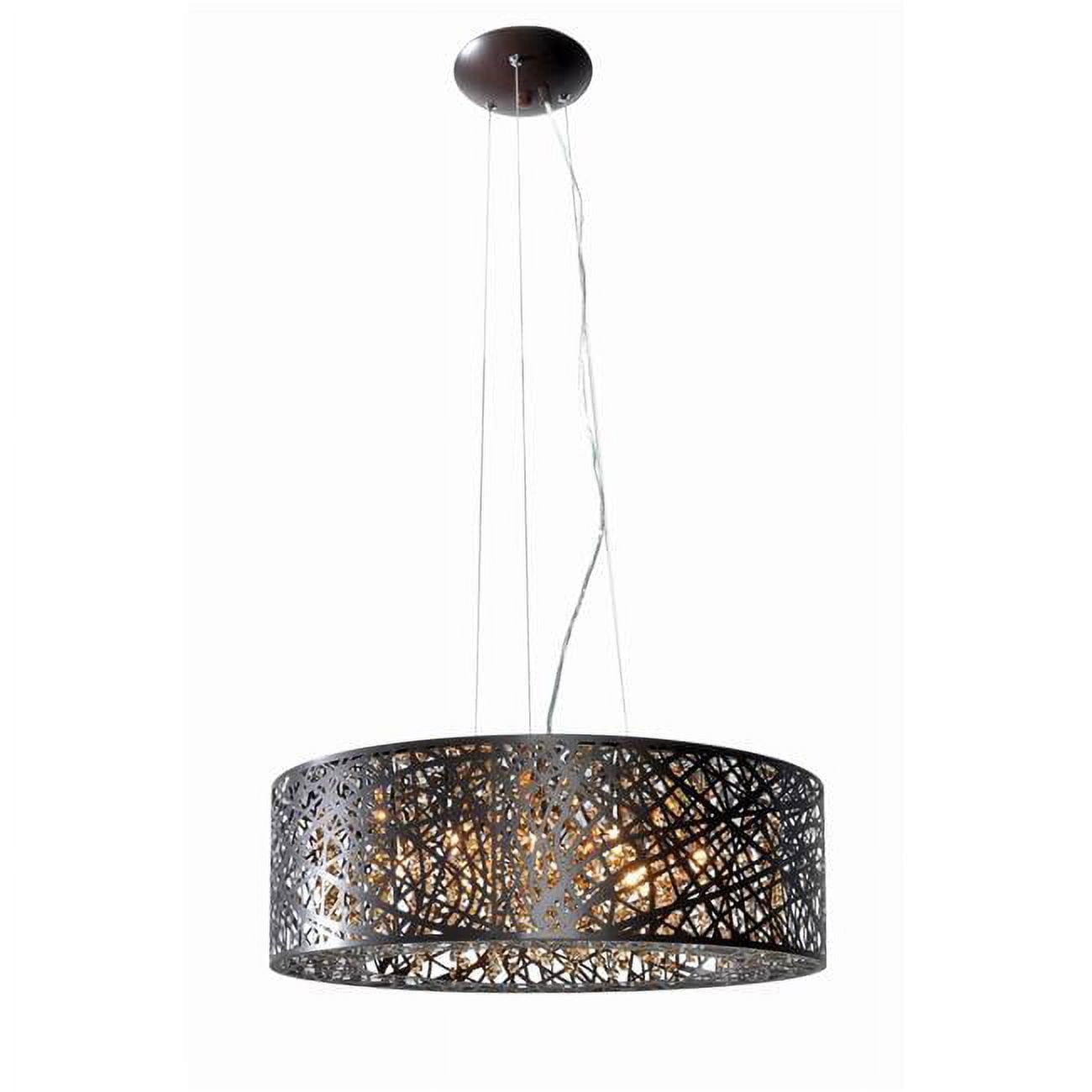 Aurora 23.5" Bronze Crystal LED Pendant Light