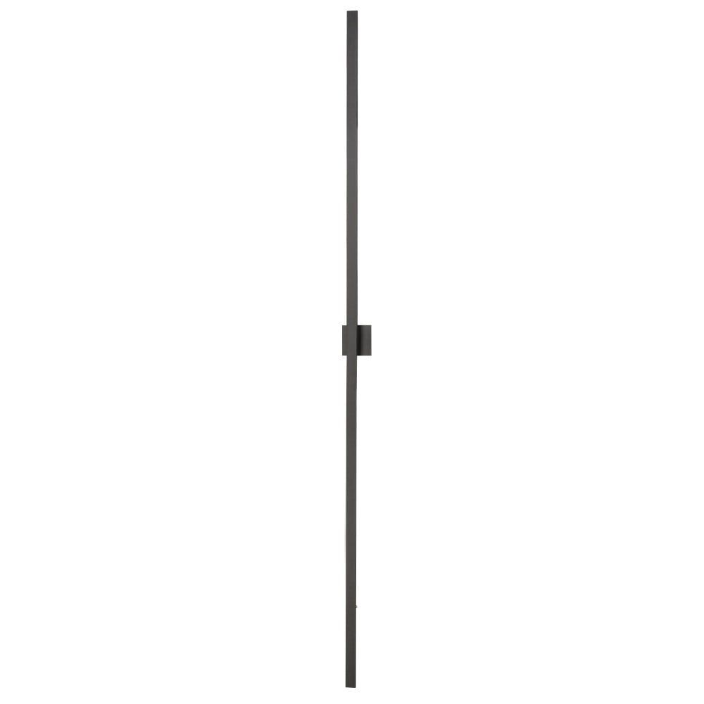 Sleek Black Aluminum Dimmable LED Outdoor Sconce - 96" Height