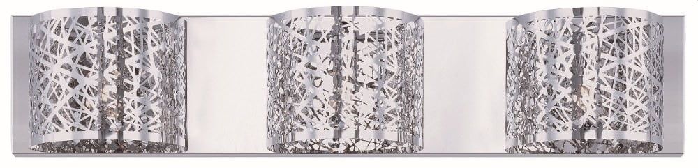 Polished Chrome 24" Steel 3-Light Wall Mount Fixture