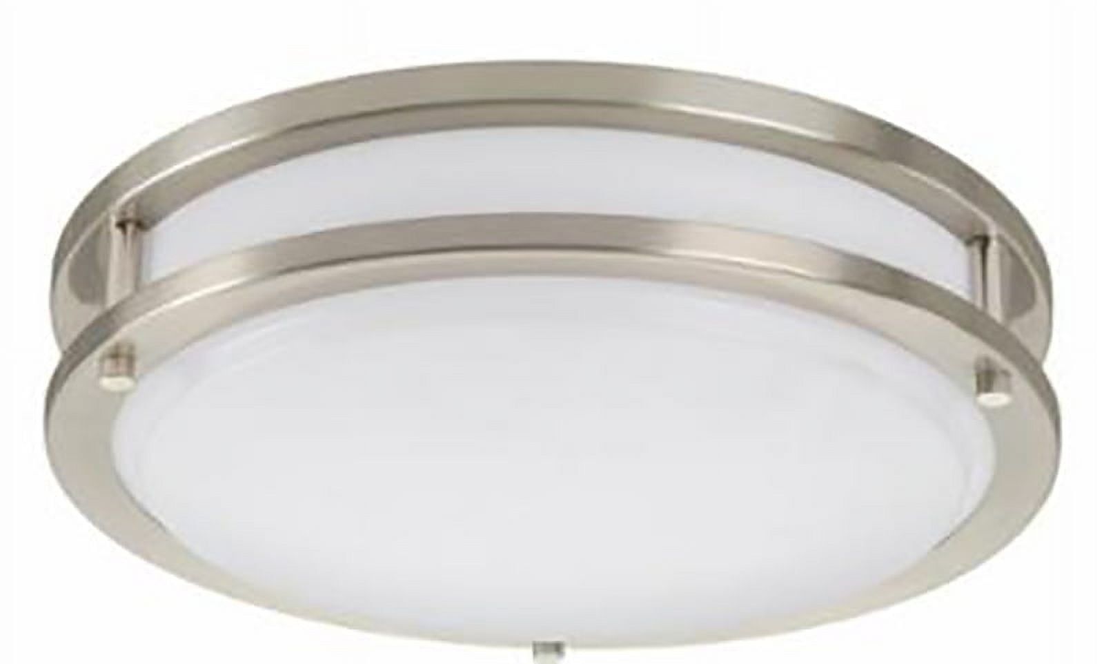 Satin Nickel Crystal LED Indoor/Outdoor Flushmount Light