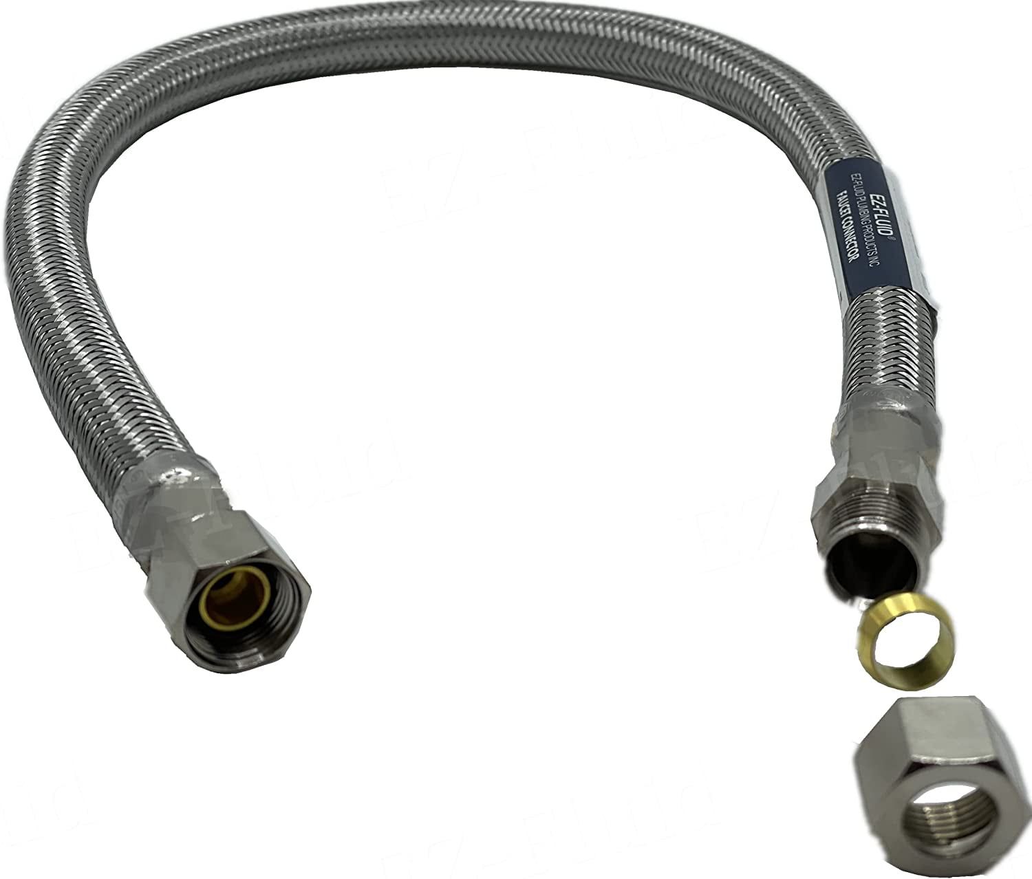 20" Stainless Steel Braided Faucet Connector Line Extension