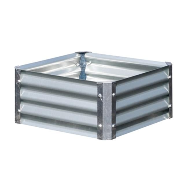 Galvanized Steel 22" Square Low Raised Garden Bed