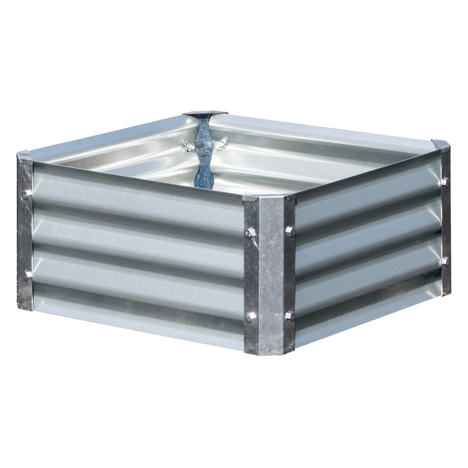 Galvanized Steel 22" Square Low Raised Garden Bed