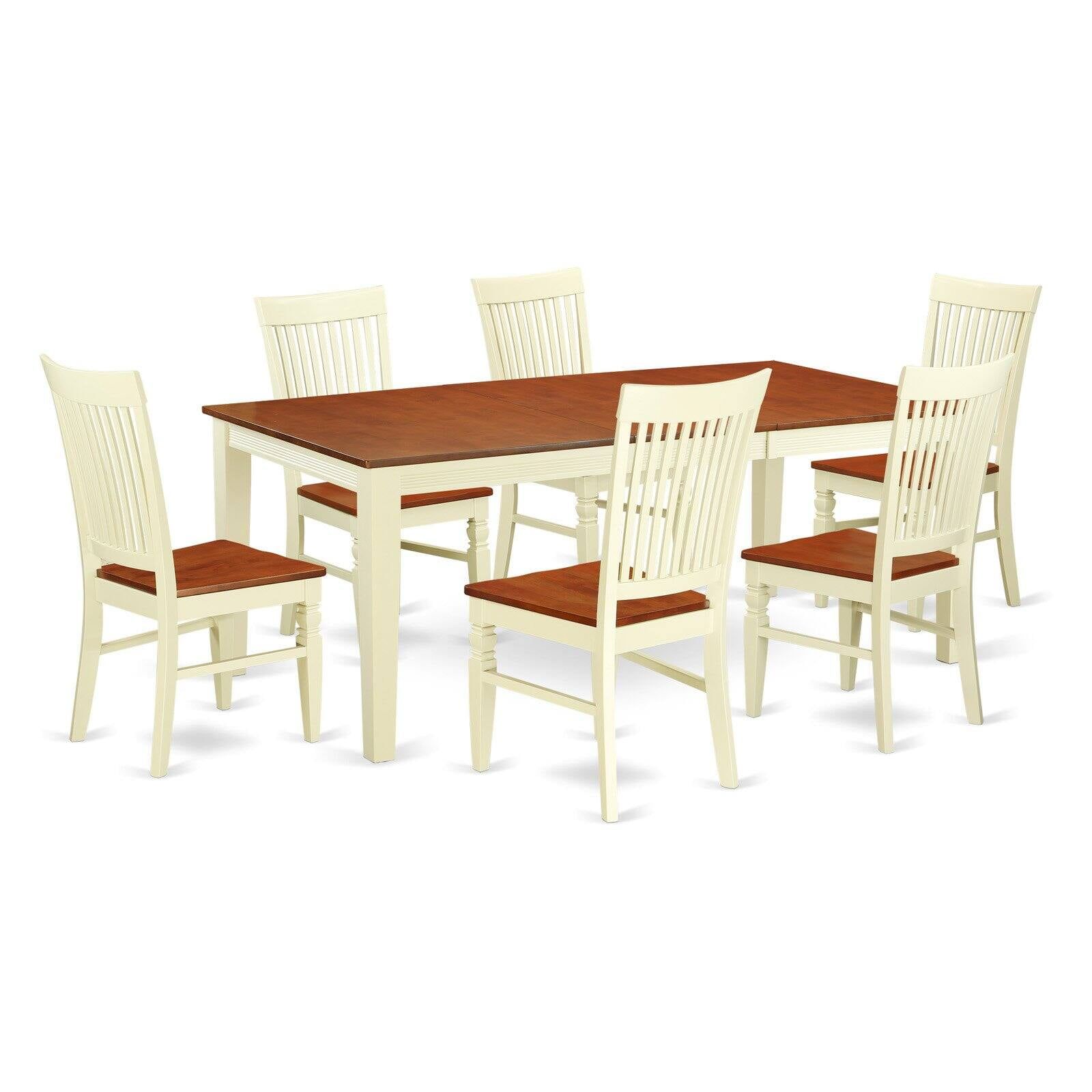 Quincy Buttermilk and Cherry 7-Piece Wood Dining Set