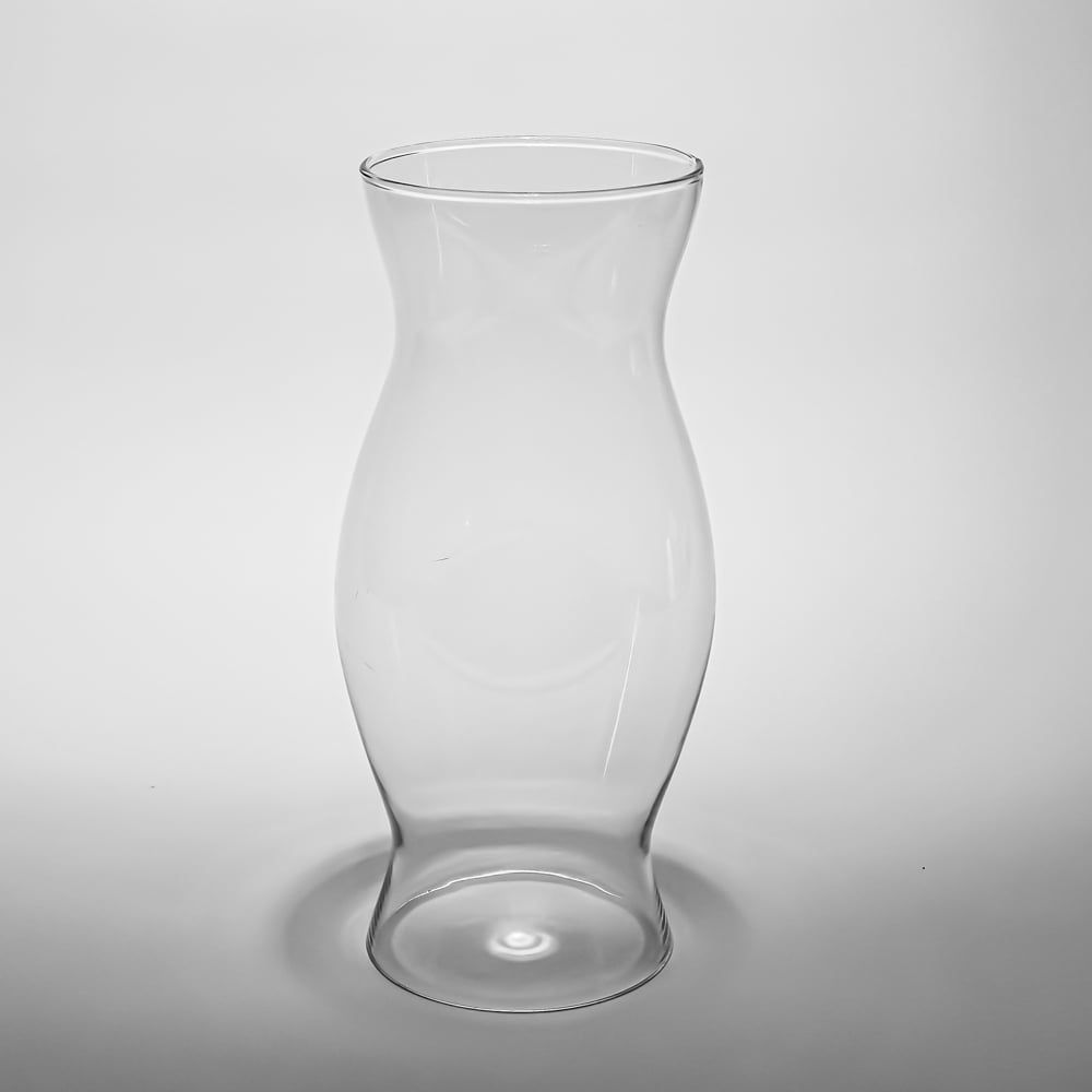 Elegant Flared Glass Hurricane Tabletop Candle Lamp 11.5"