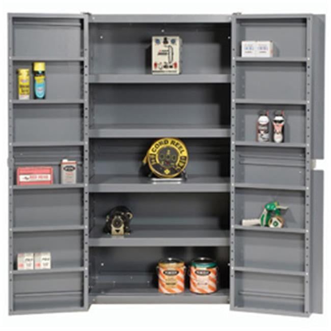 Gray Lockable Steel Cabinet with Adjustable Shelving