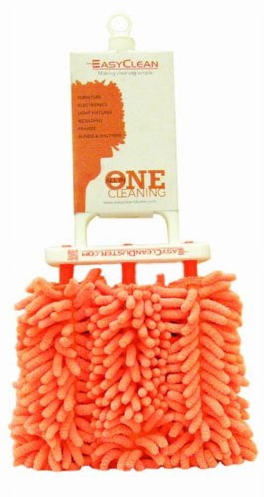 EasyClean Orange Microfiber Multi-Surface Duster Tool