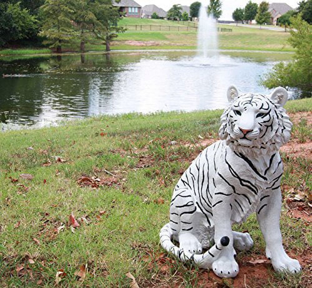 Large White Siberian Tiger Resin Indoor/Outdoor Statue