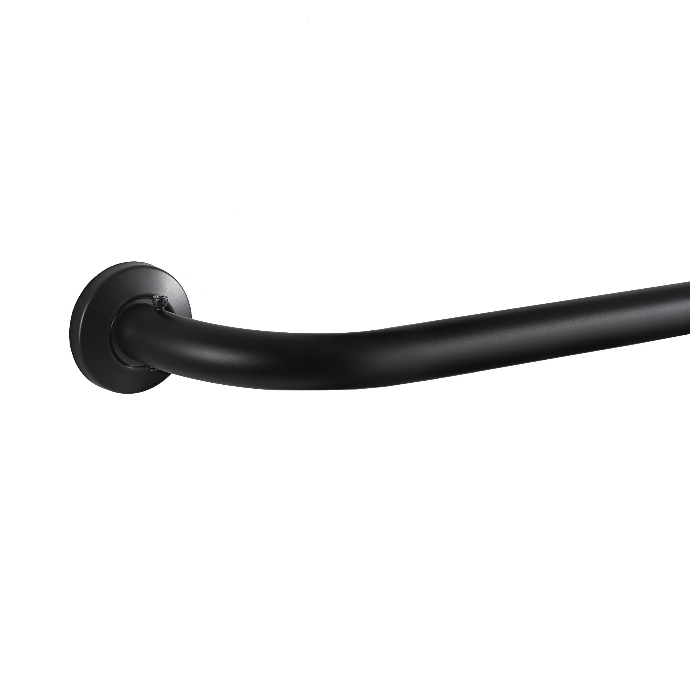 Eclipse Barnes 1" Blackout Wrap Curtain Rod, 28-48", Matte Black