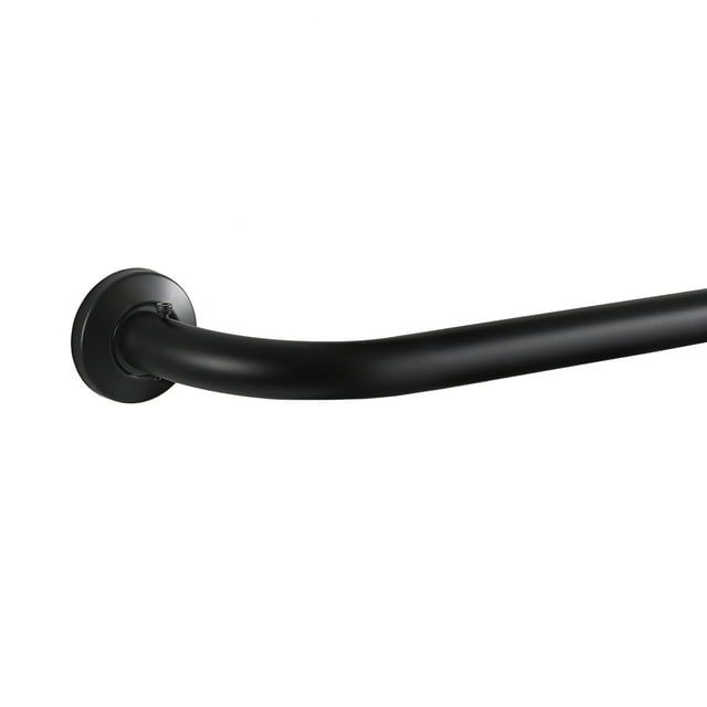 Eclipse Barnes 1" Blackout Wrap Curtain Rod, 28-48", Matte Black