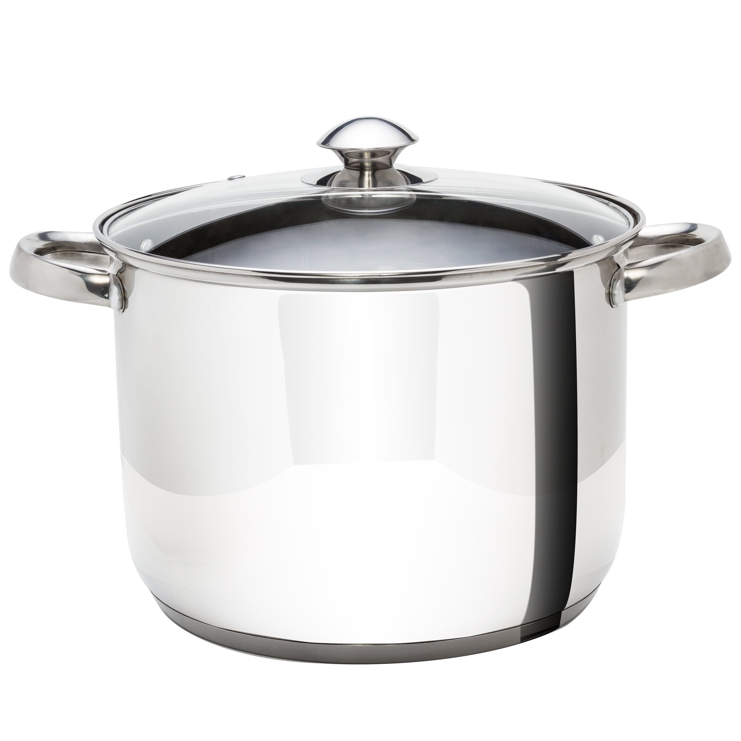 Ecolution 8-Quart Stainless Steel Stock Pot with Glass Lid