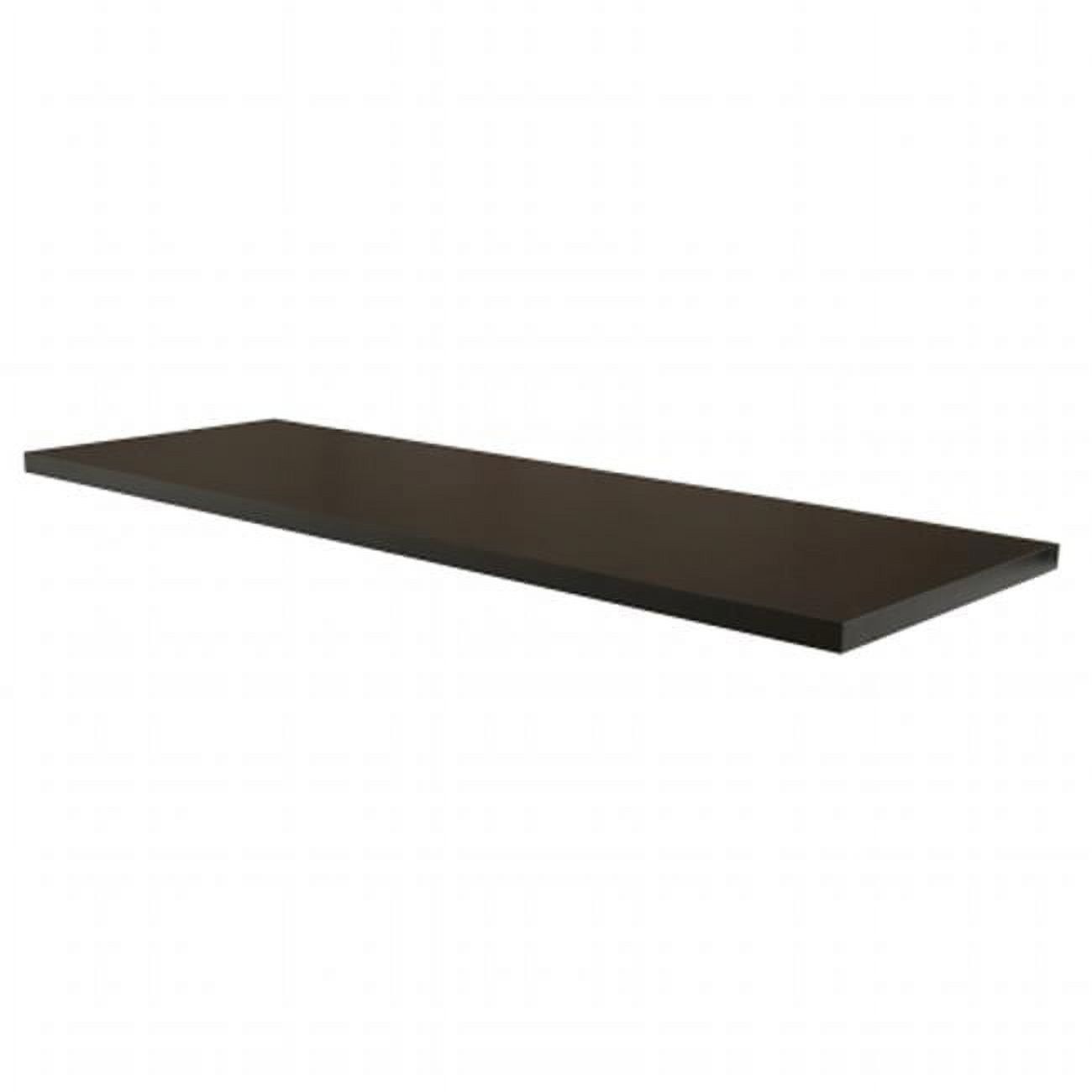 Black Melamine 46" Shelf with Metal Supports