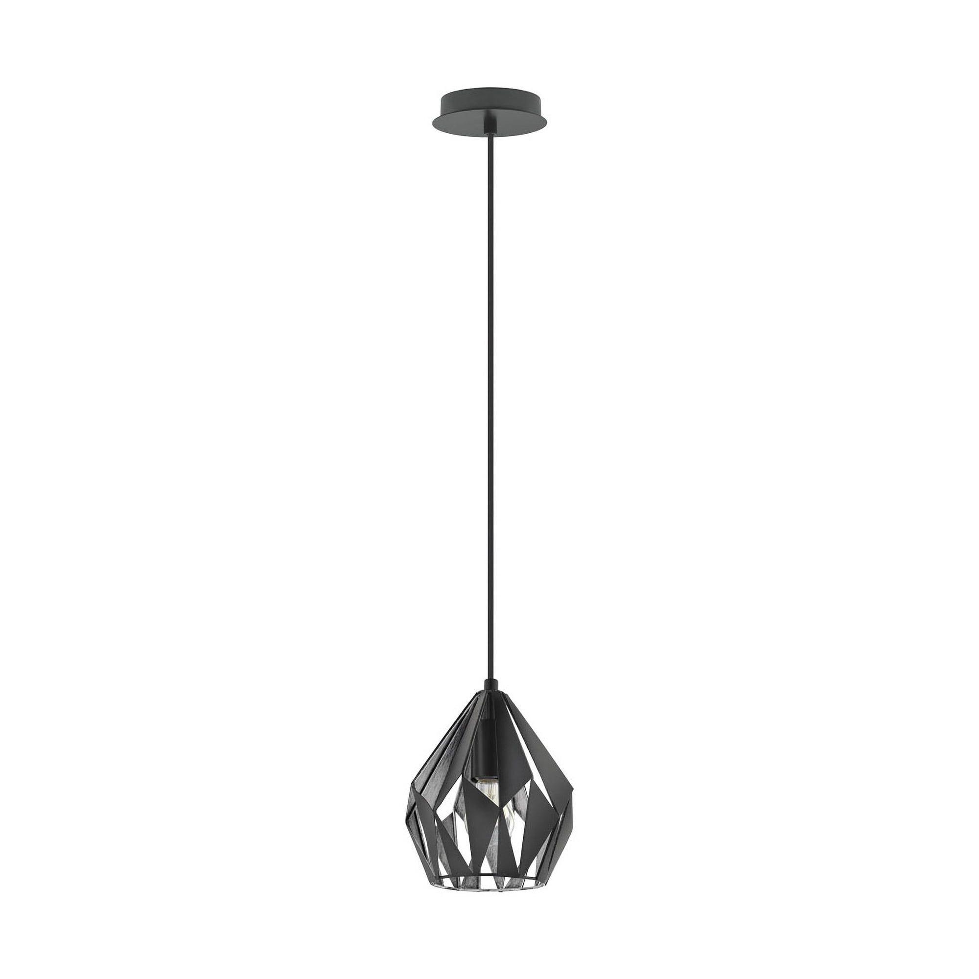 Carlton Mini 14'' Matte Black Geometric Indoor/Outdoor Pendant Light