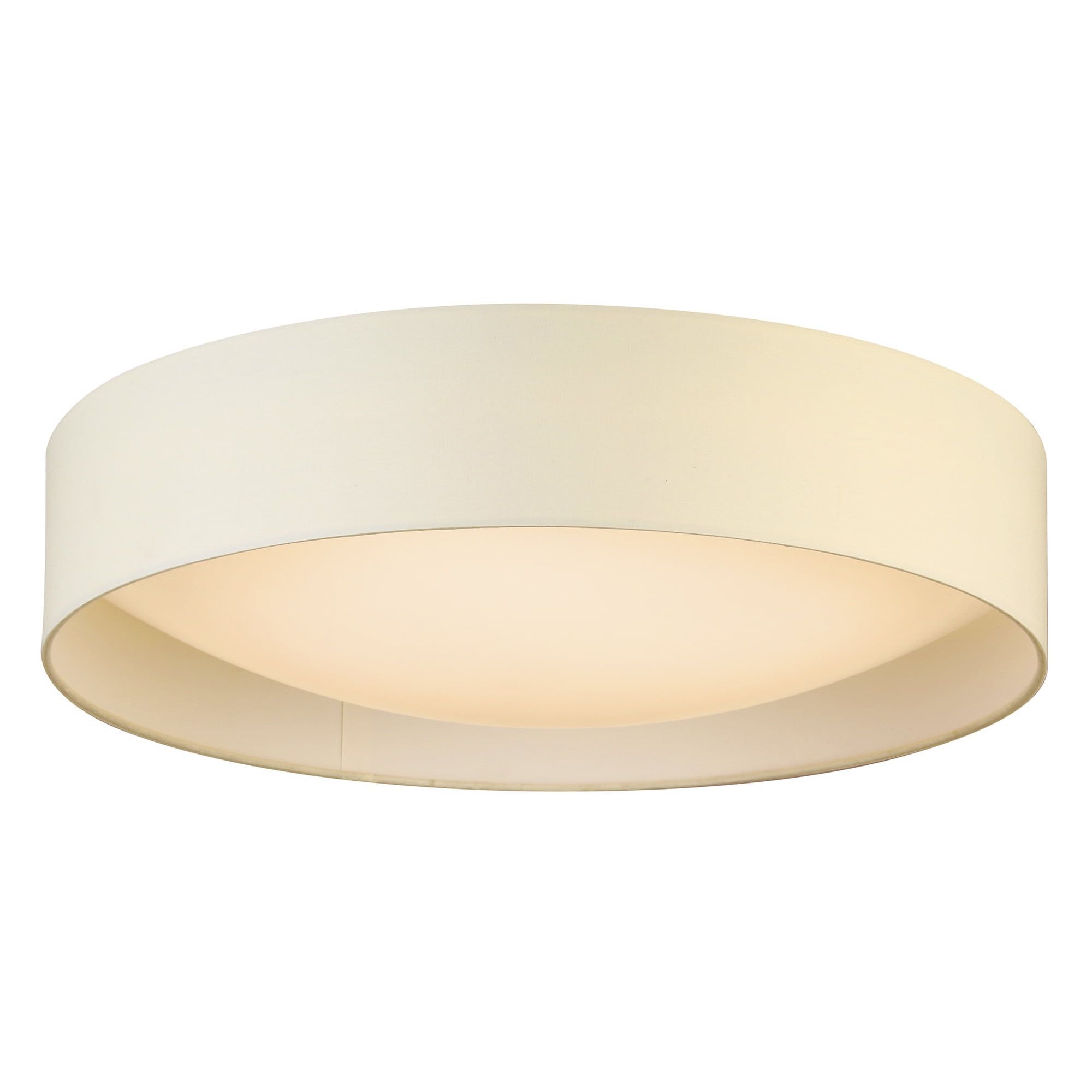 Orme 20" Contemporary White Drum LED Flush Mount with Brushed Nickel Accents