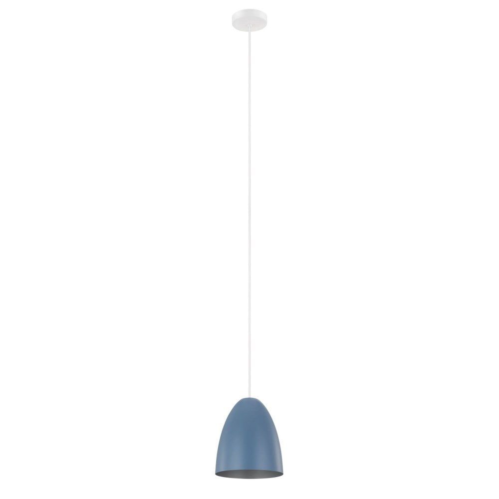 Sarabia Mini Bowl Pendant in Pastel Dark Blue & Silver